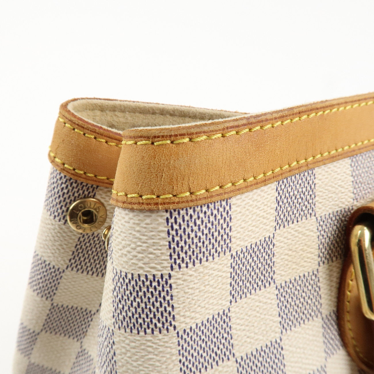 Louis Vuitton Damier Azur Hampstead MM Canvas Hand Bag N51206 Used