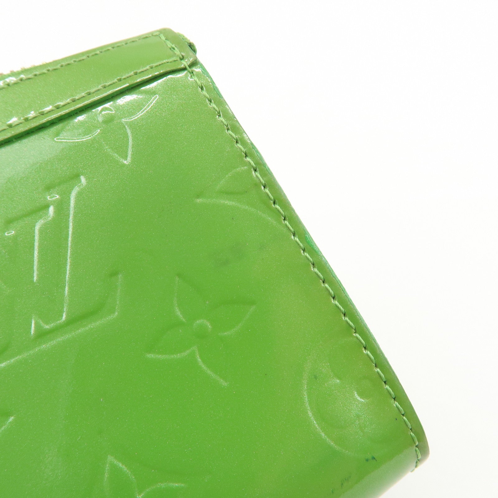Louis Vuitton Monogram Vernis Trousse Cosmetic Pouch Green M93649