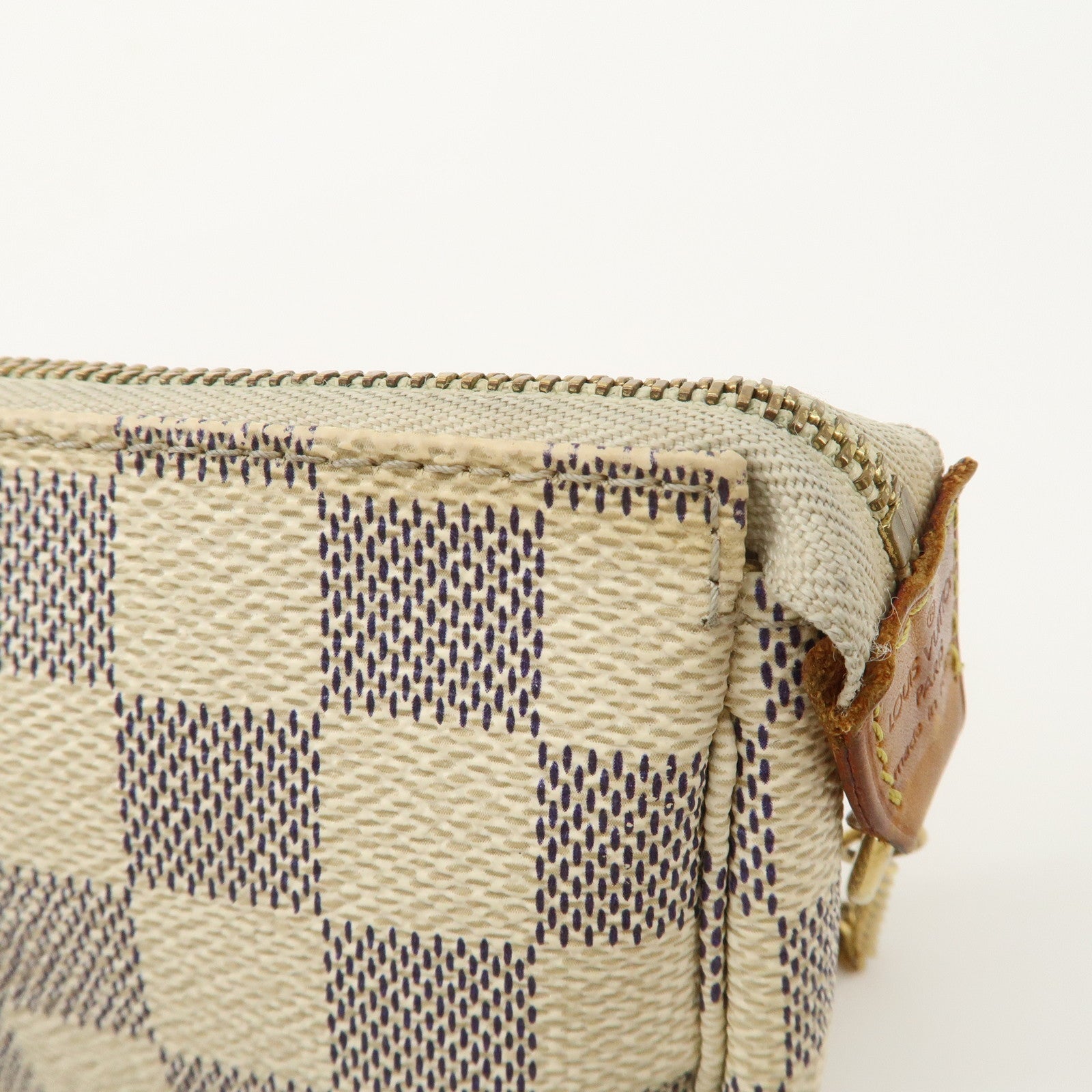 Louis Vuitton Damier Azur Mini Pochette Accessoires Pouch N58010 Used
