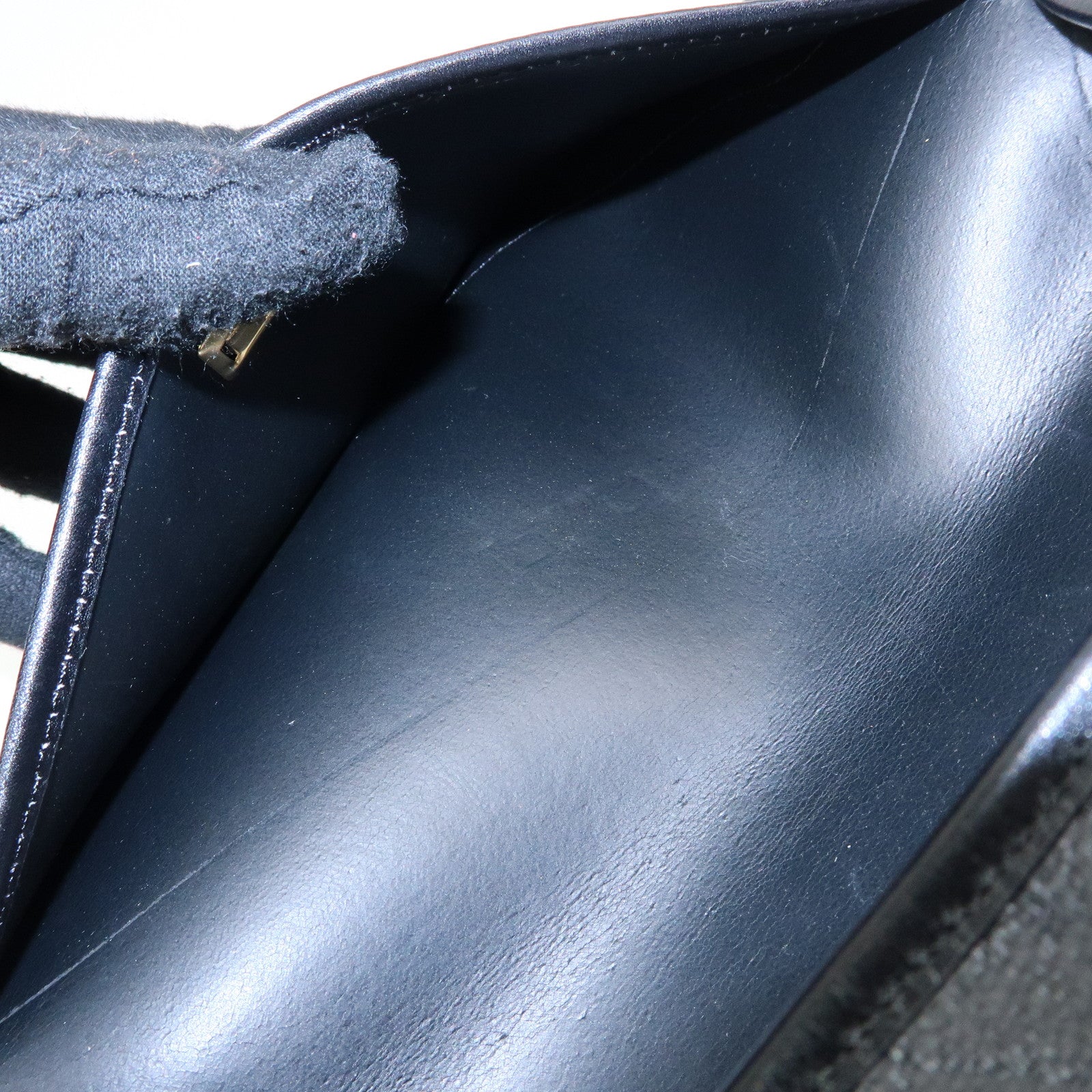 Christian Dior Honeycomb PVC Leather Shoulder Bag Crossbody Black
