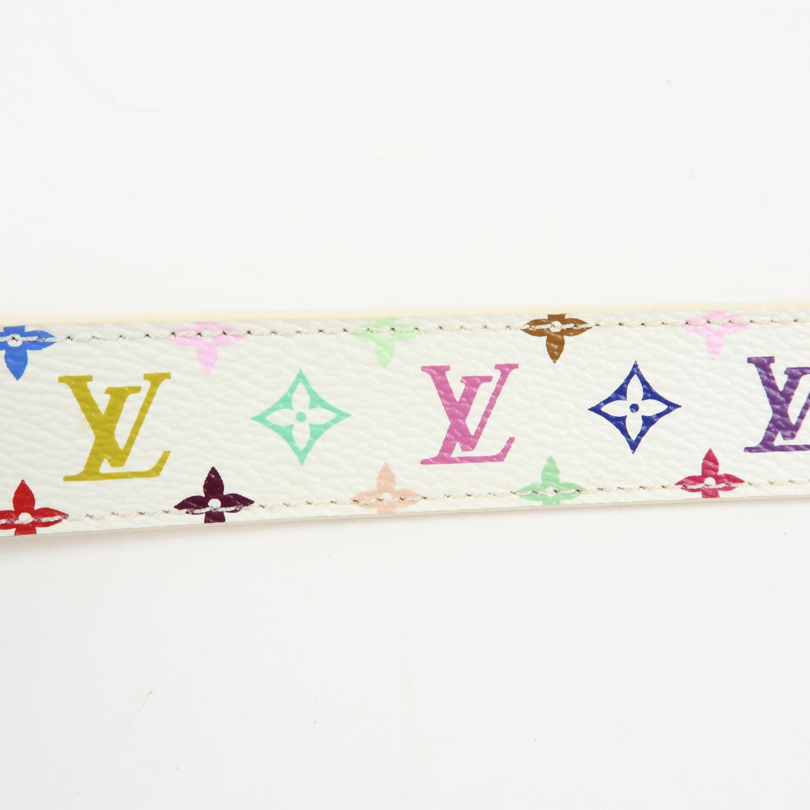 Louis Vuitton Monogram Multicolor Ceinture Candy Belt Blanc M9731