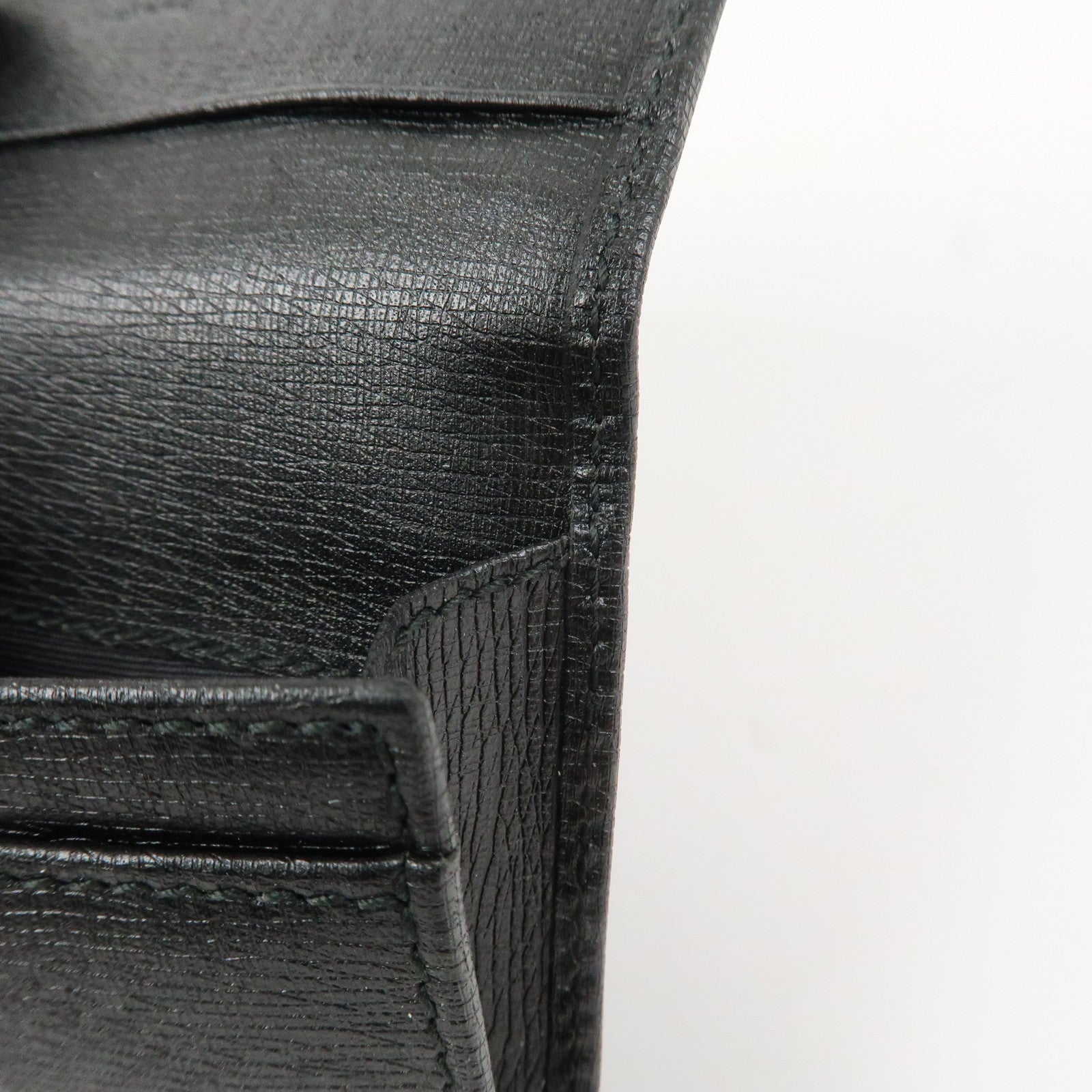 GUCCI Interlocking G Leather Card Case Black 306717