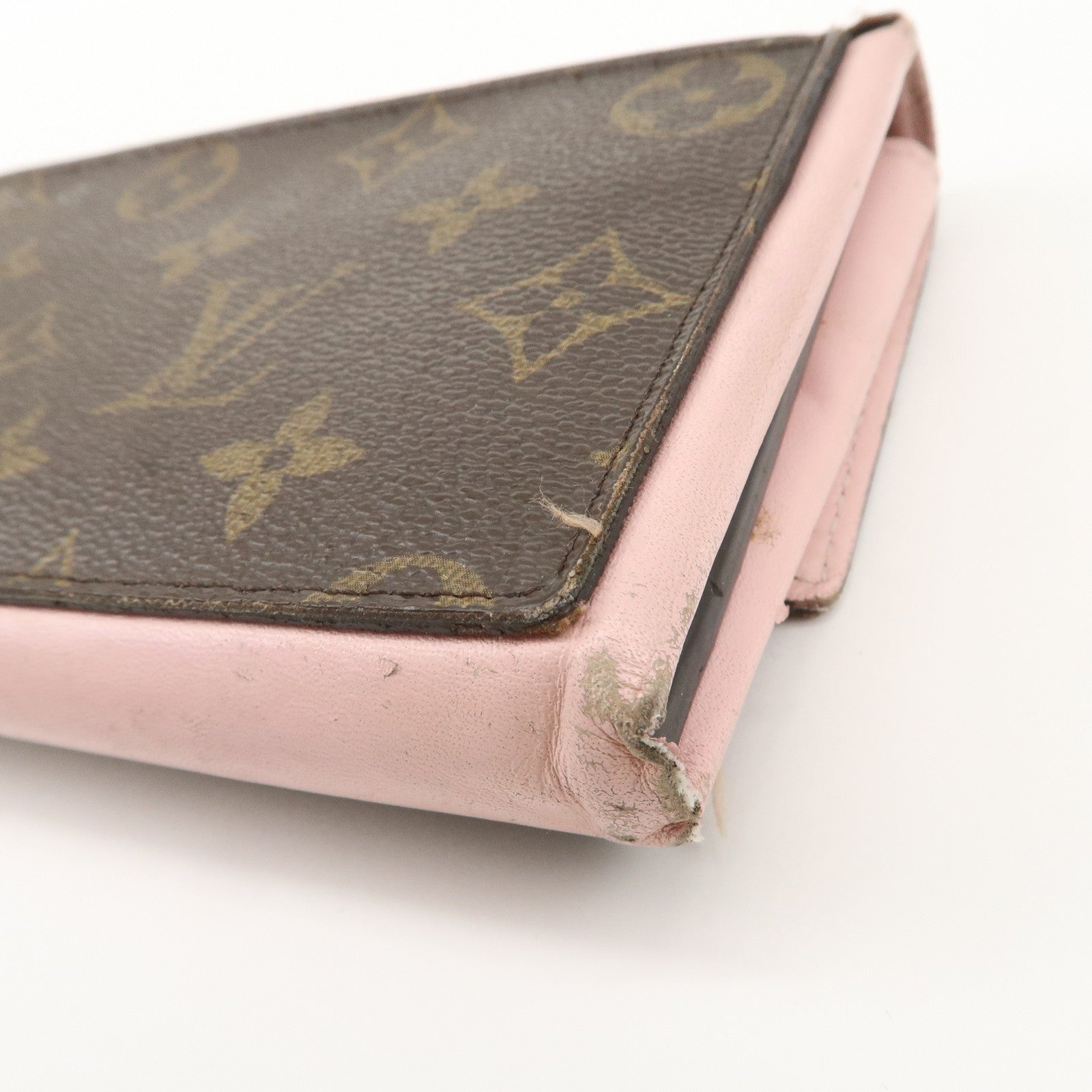 Louis Vuitton Set of 2 Monogram Tri-fold Wallet M64588 M64586 Used