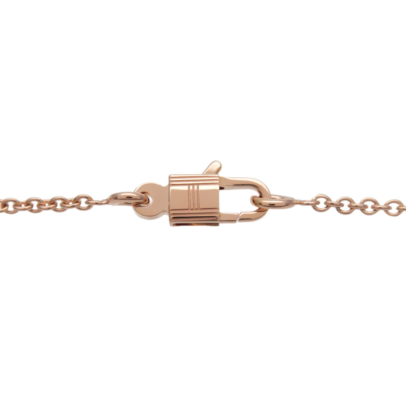 HERMES Kelly Cadena 18P Diamond Necklace K18 750PG Rose Gold