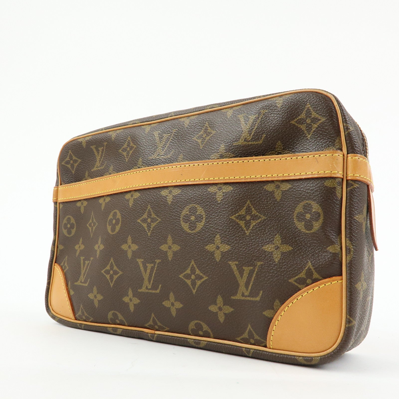 Louis Vuitton Monogram Compiegne 28 Pouch Clutch Bag Brown M51845