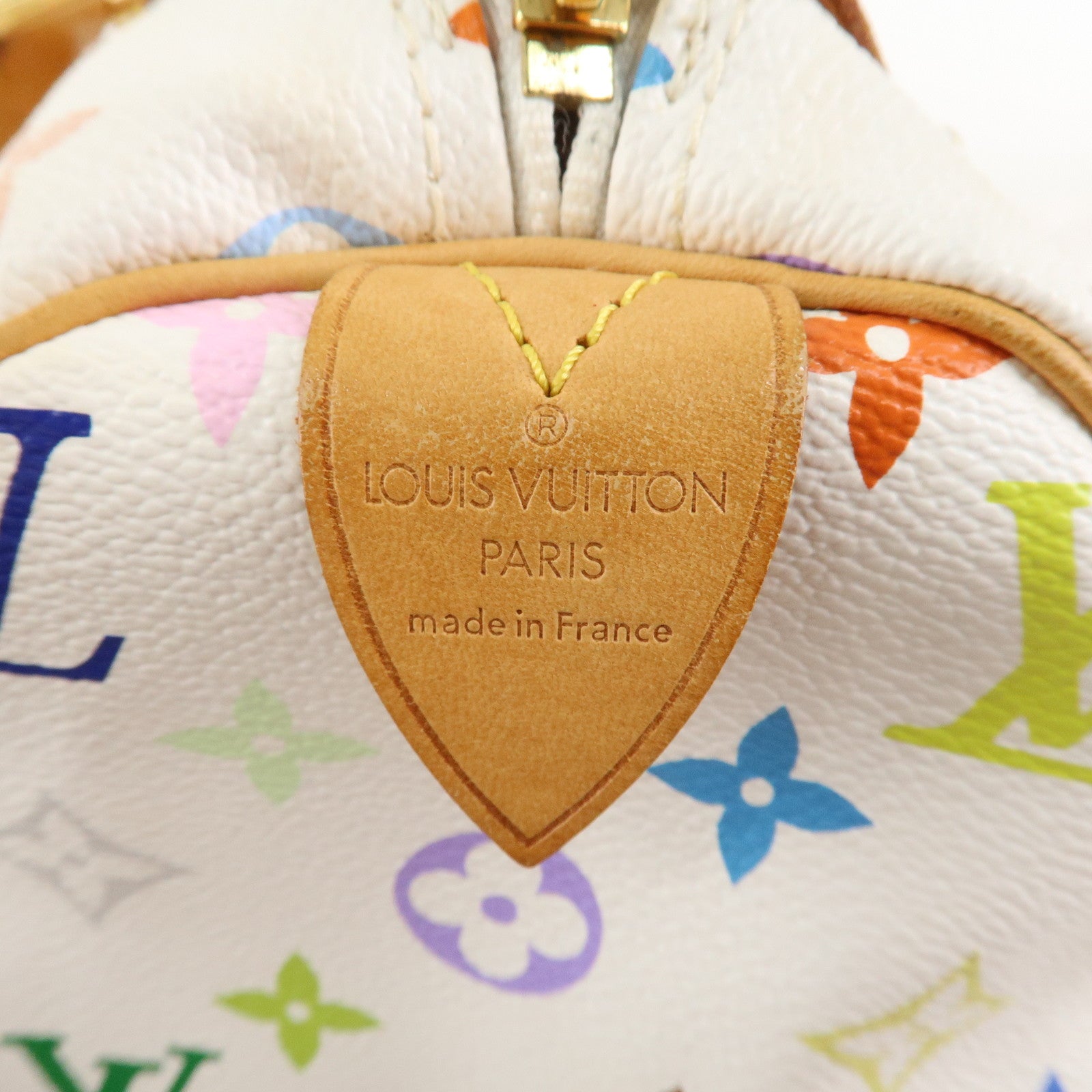 Louis Vuitton Monogram Multicolor Speedy 30 Hand Bag Blanc M92643 Used