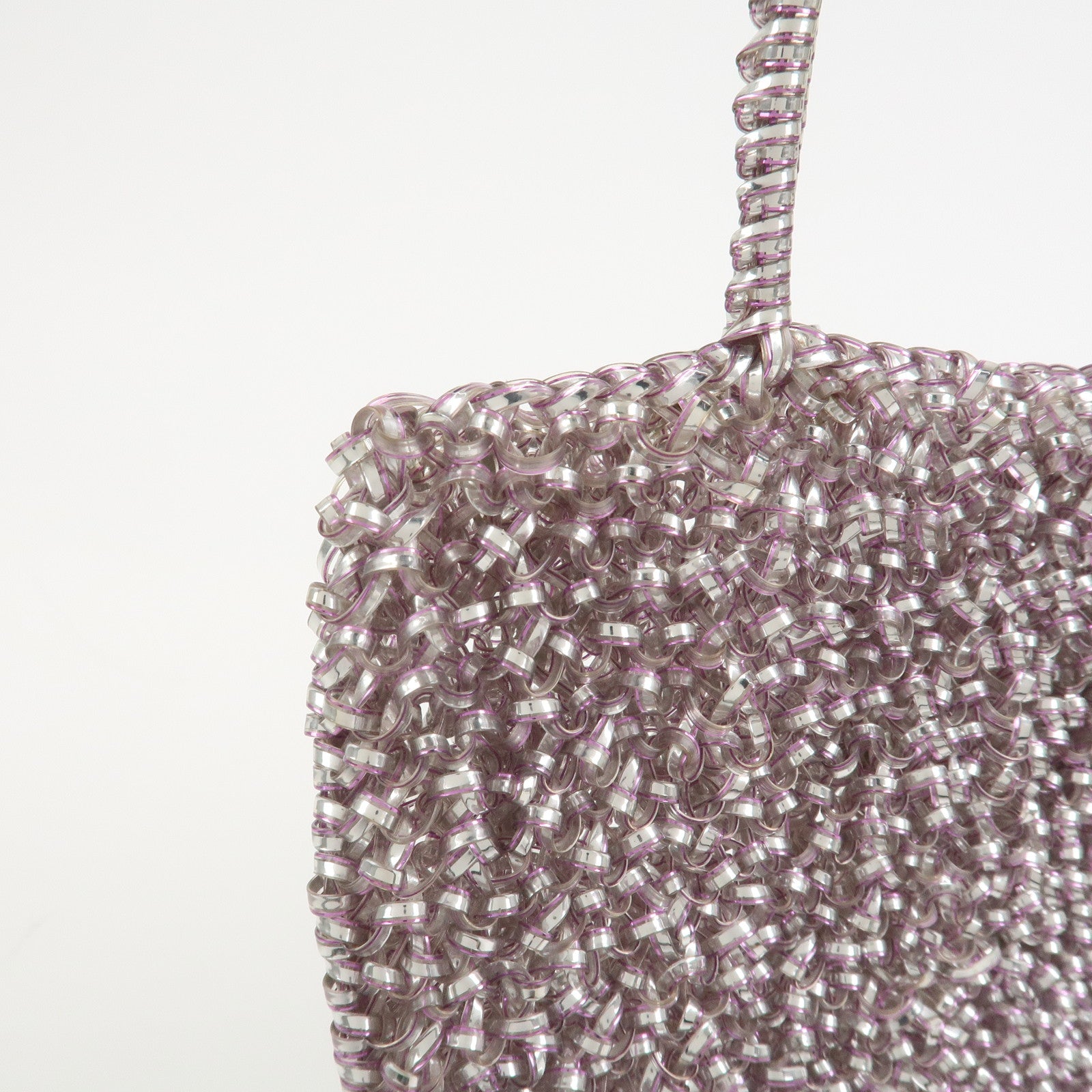 ANTEPRIMA PVC Wire Rhinestone Hand Bag Ribbon Pink