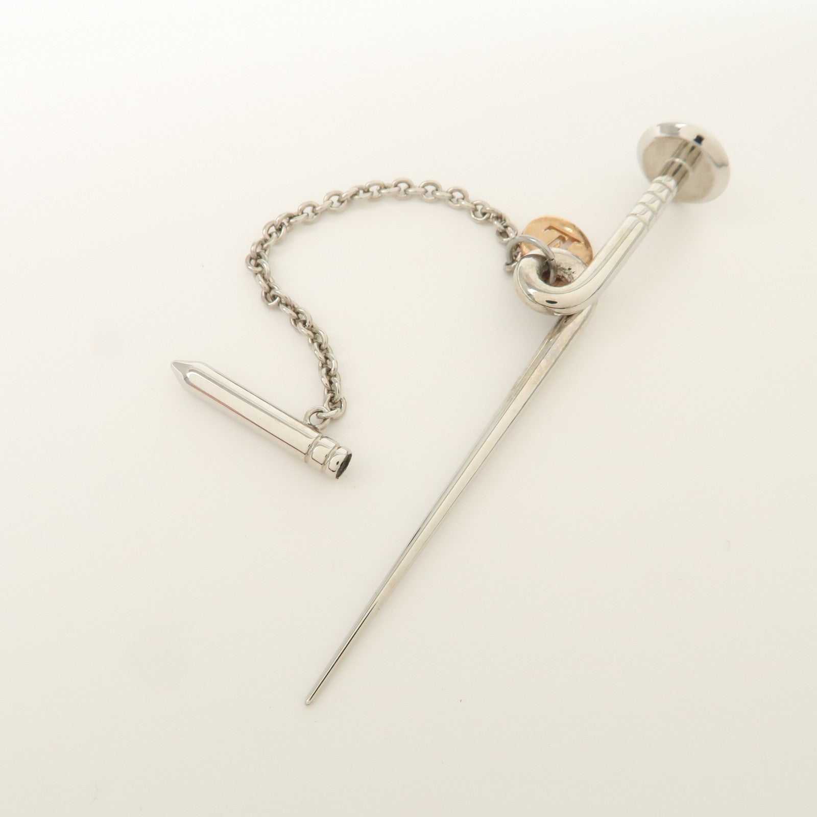 Louis Vuitton Metal Safari Charms Brooch Silver M68109