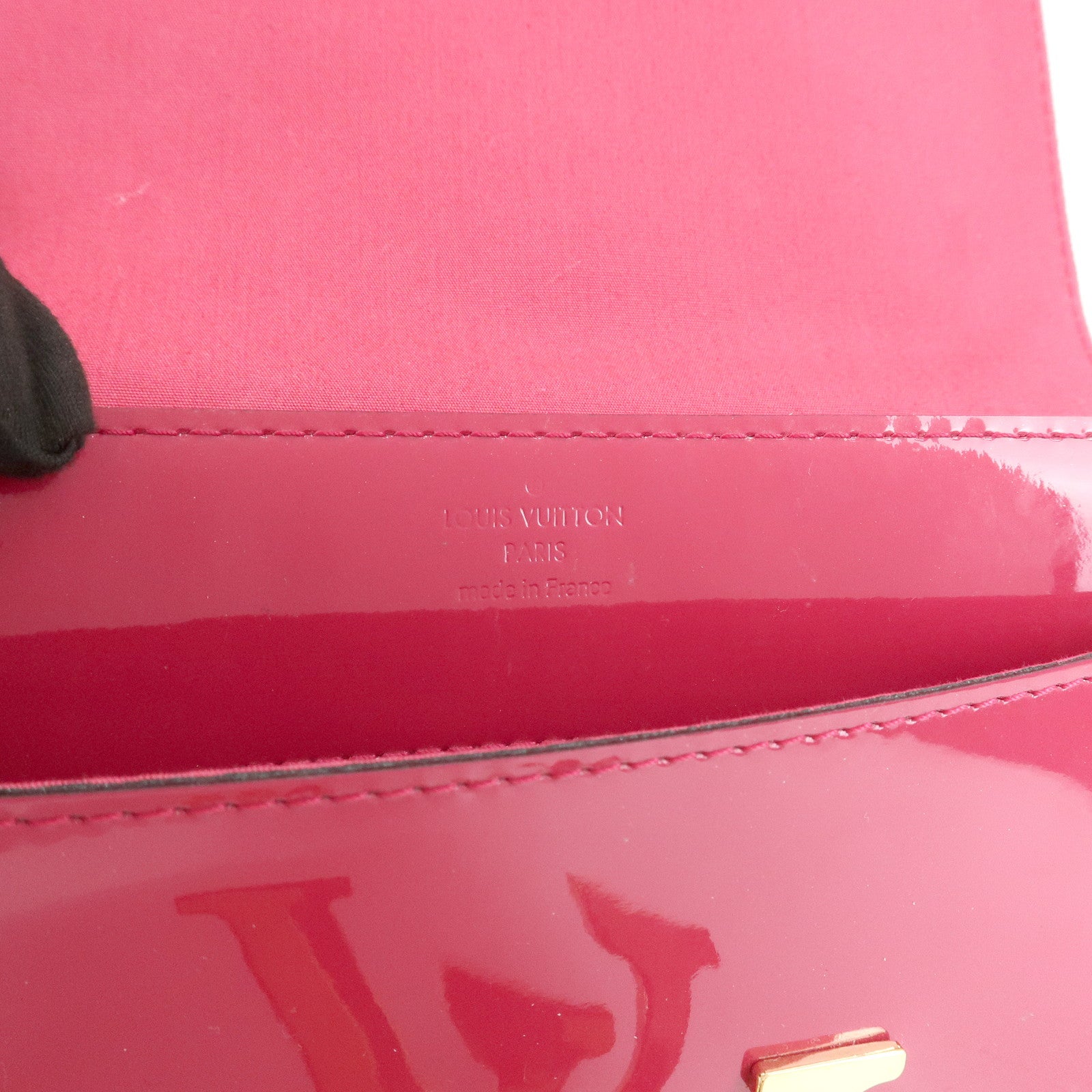 Louis Vuitton Vernis Leather Louise GM Clutch Bag Rose M61317 Used