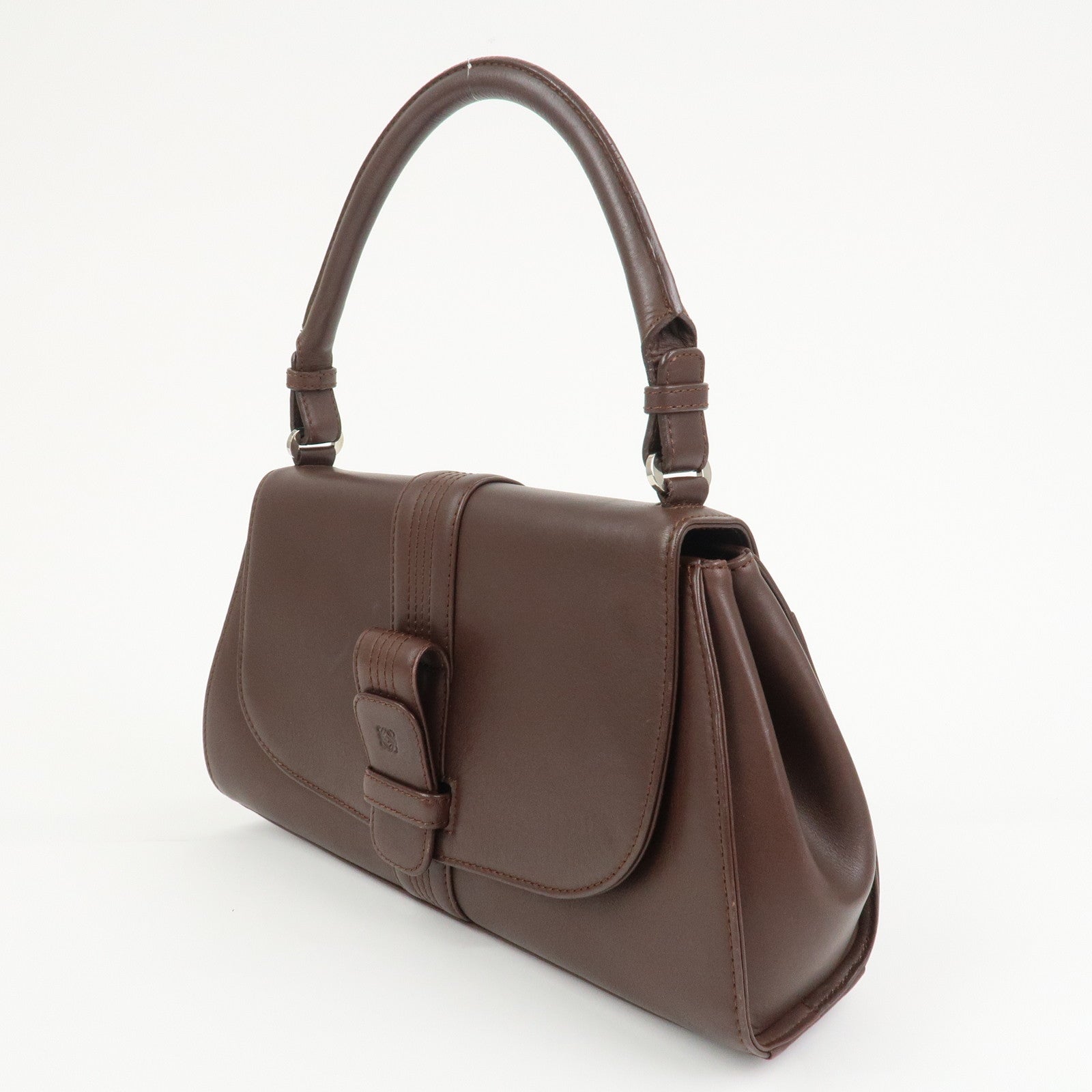 LOEWE Anagram Leather Hand Bag Shoulder Bag Brown
