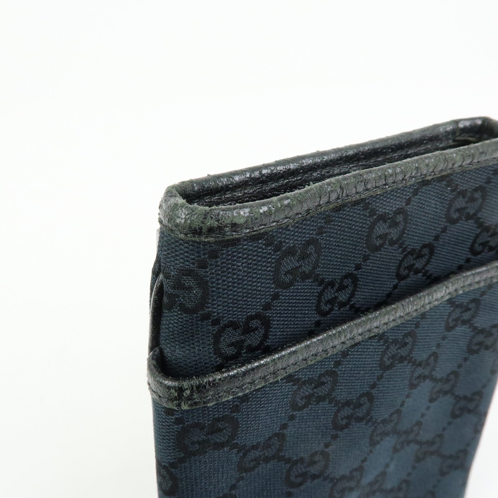 GUCCI Sherry GG Canvas Leather Small Shoulder Bag Black 141863