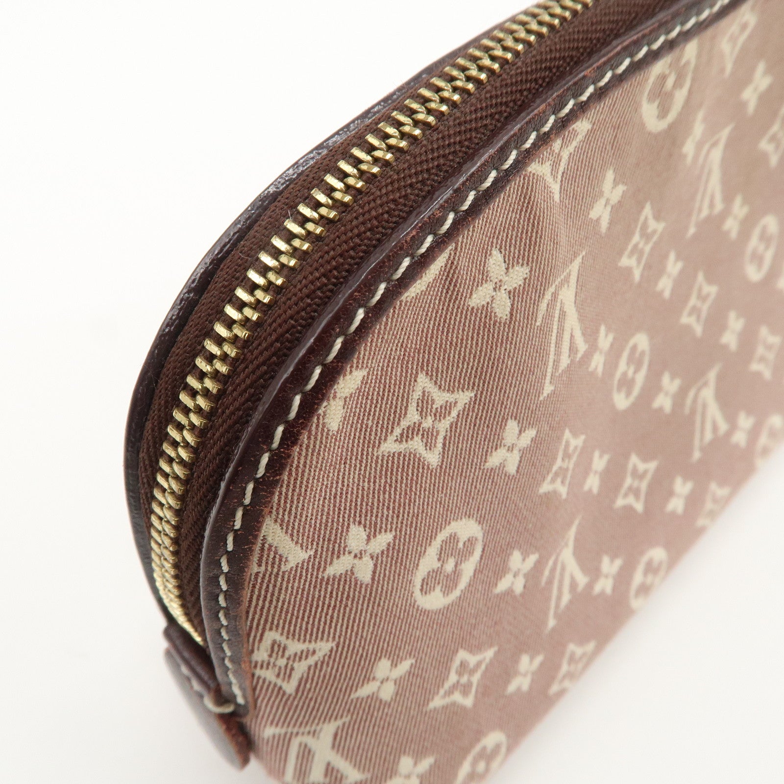 Louis Vuitton Monogram Idylle Pochette Cosmetic Pouch Sepia M40377