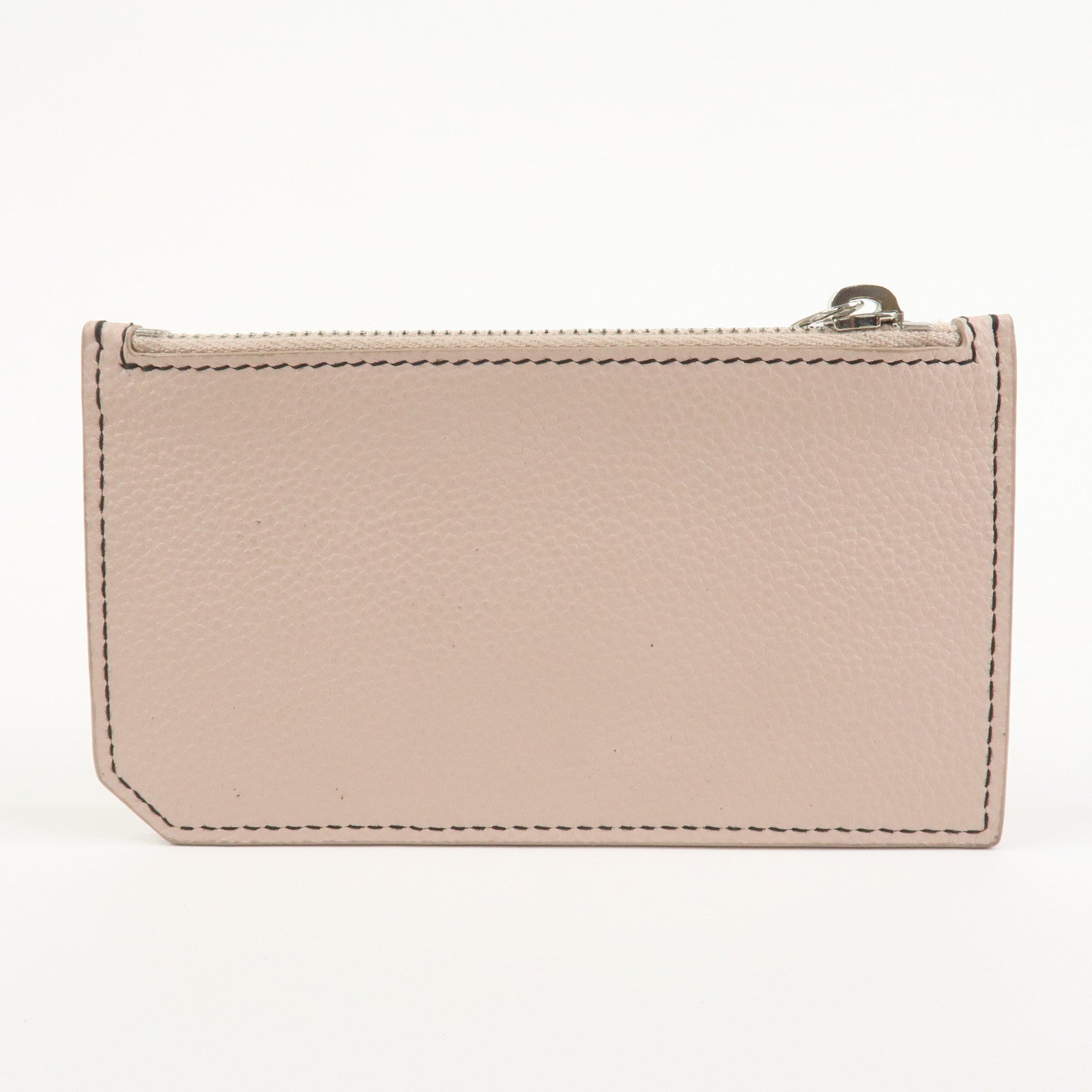 SAINT LAURENT PARIS Leather Card Case Card Holder Light Pink 458583