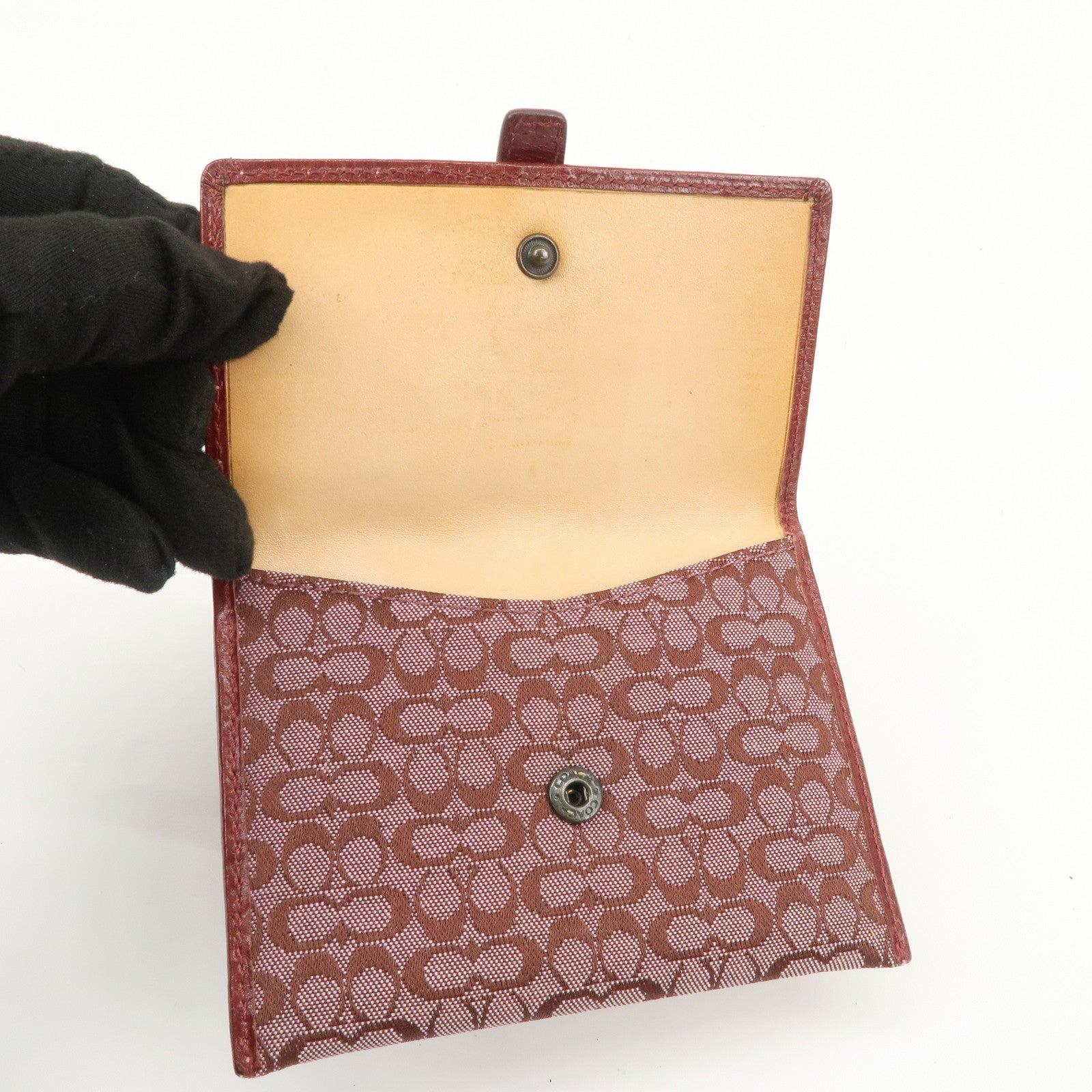 COACH Set of 5 Signature Op Art PVC Leather Wallets Card Coin Case