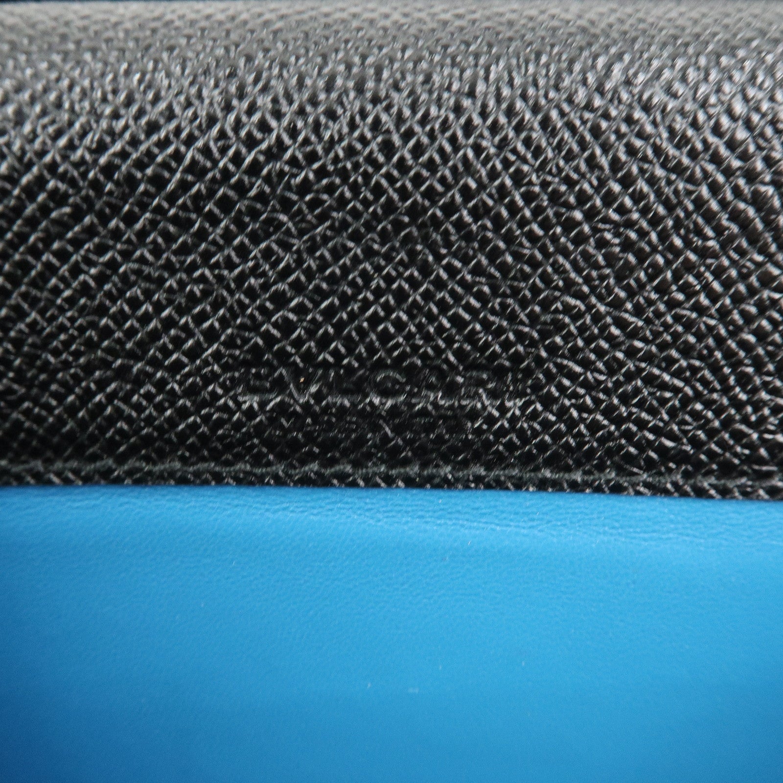 BVLGARI Logo Leather Bi-fold Long Wallet Black Silver