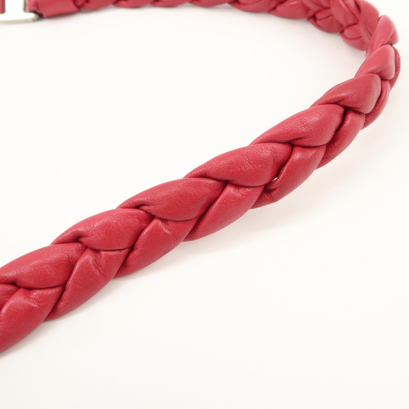 Ferragamo Logo Canvas Leather Shoulder Bag Hand Bag Pink