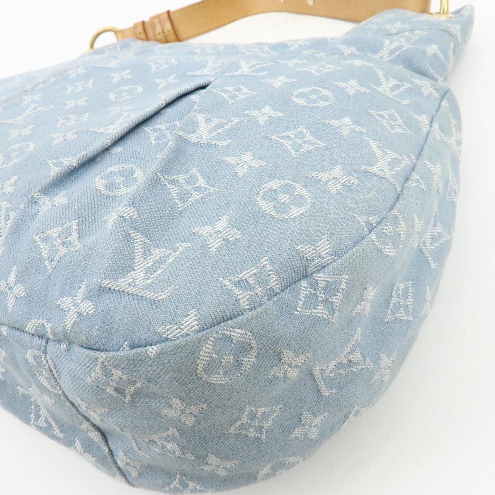 Louis Vuitton Monogram Denim Daily GM Shoulder Bag Blue M40492