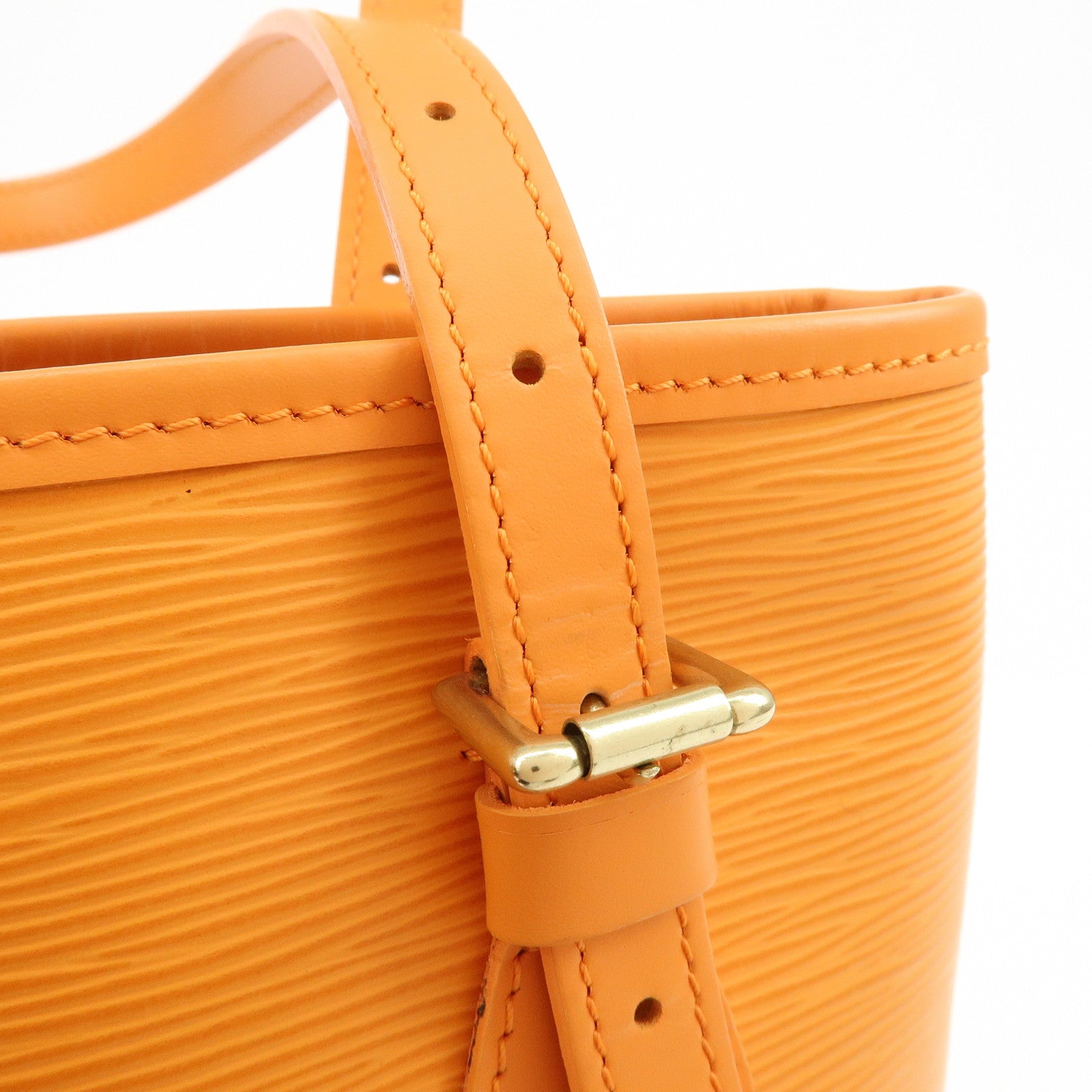 Louis Vuitton Epi Bucket PM Shoulder Bag Tote Bag Mandarin M5899H