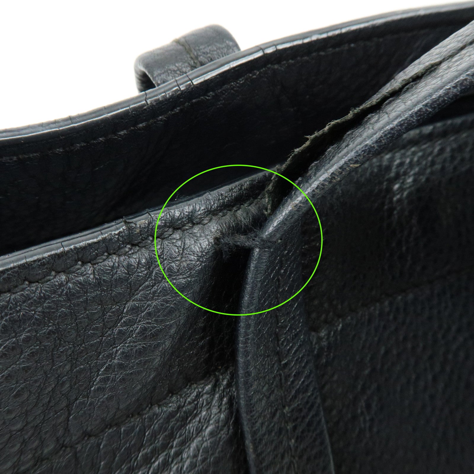 MIU MIU Leather Tote Bag Shoulder Bag Hand Black RR1934