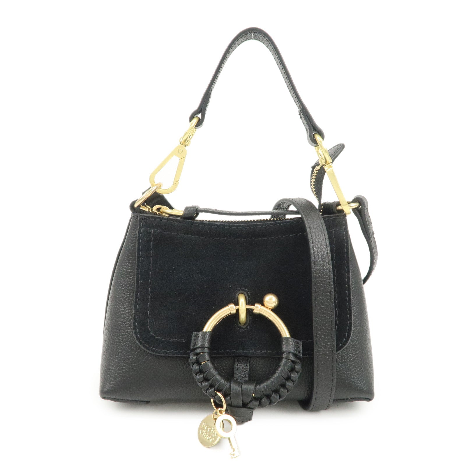 See by Chloe Suede Leather 2Way Shoulder Bag Hand Bag Black Used