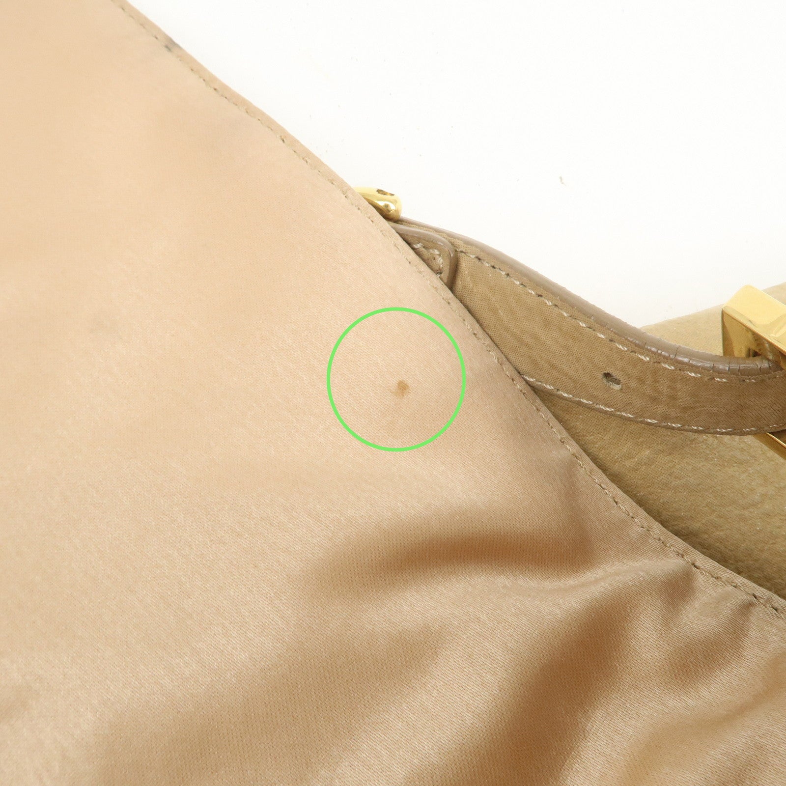 FENDI Big Mamma Baguette Leather Shoulder Bag Beige 8BR638