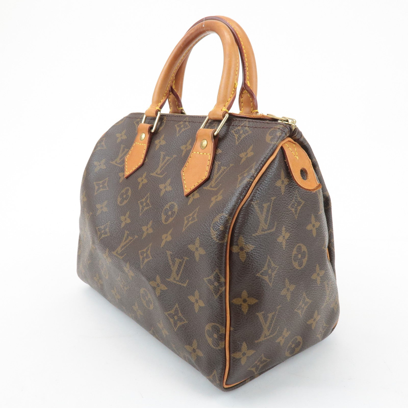 Louis Vuitton Monogram Speedy 25 Hand Bag Boston Bag Brown M41528 Used