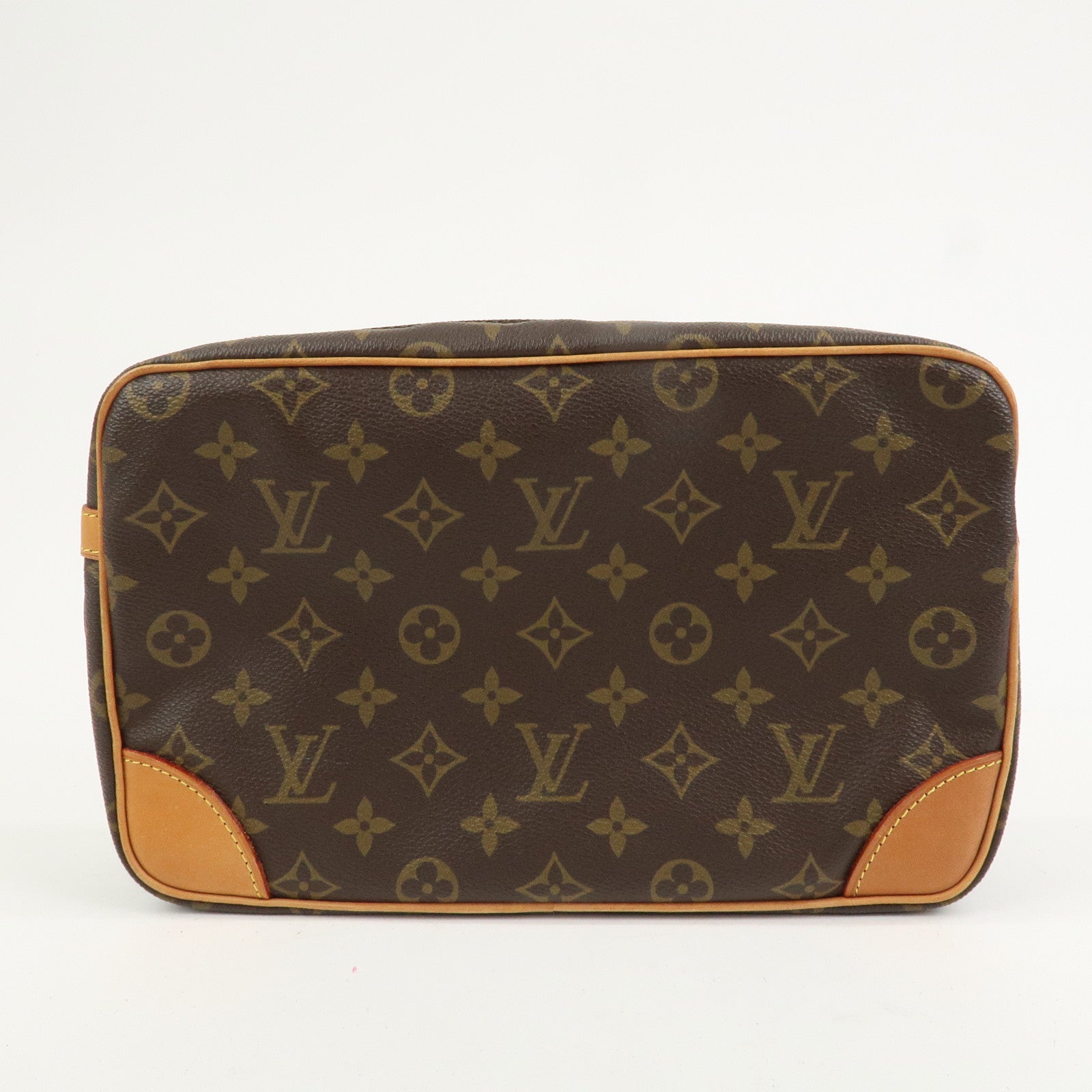 Louis Vuitton Monogram Compiegne 28 Pouch Clutch Bag Brown M51845