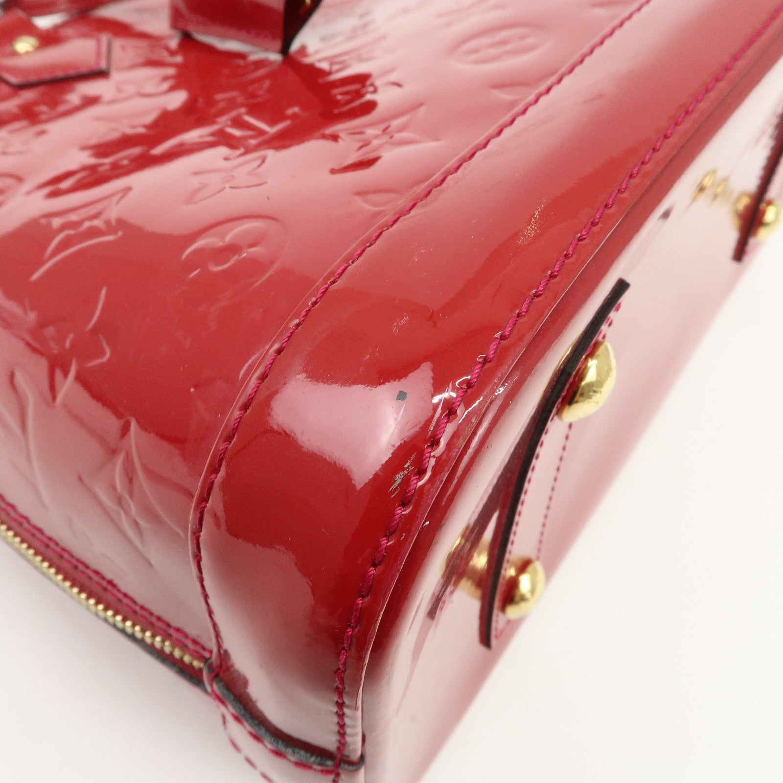 Louis Vuitton Monogram Vernis Alma PM Hand Bag Rose Indien M91770 Used