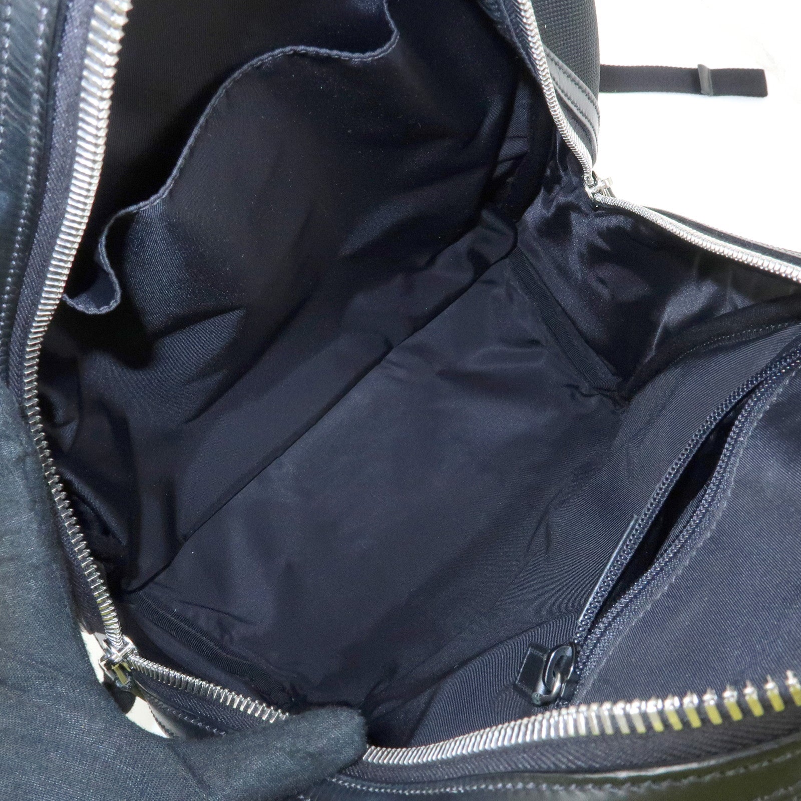GUCCI Sherry Canvas Leather Backpack Rucksack Black 630917
