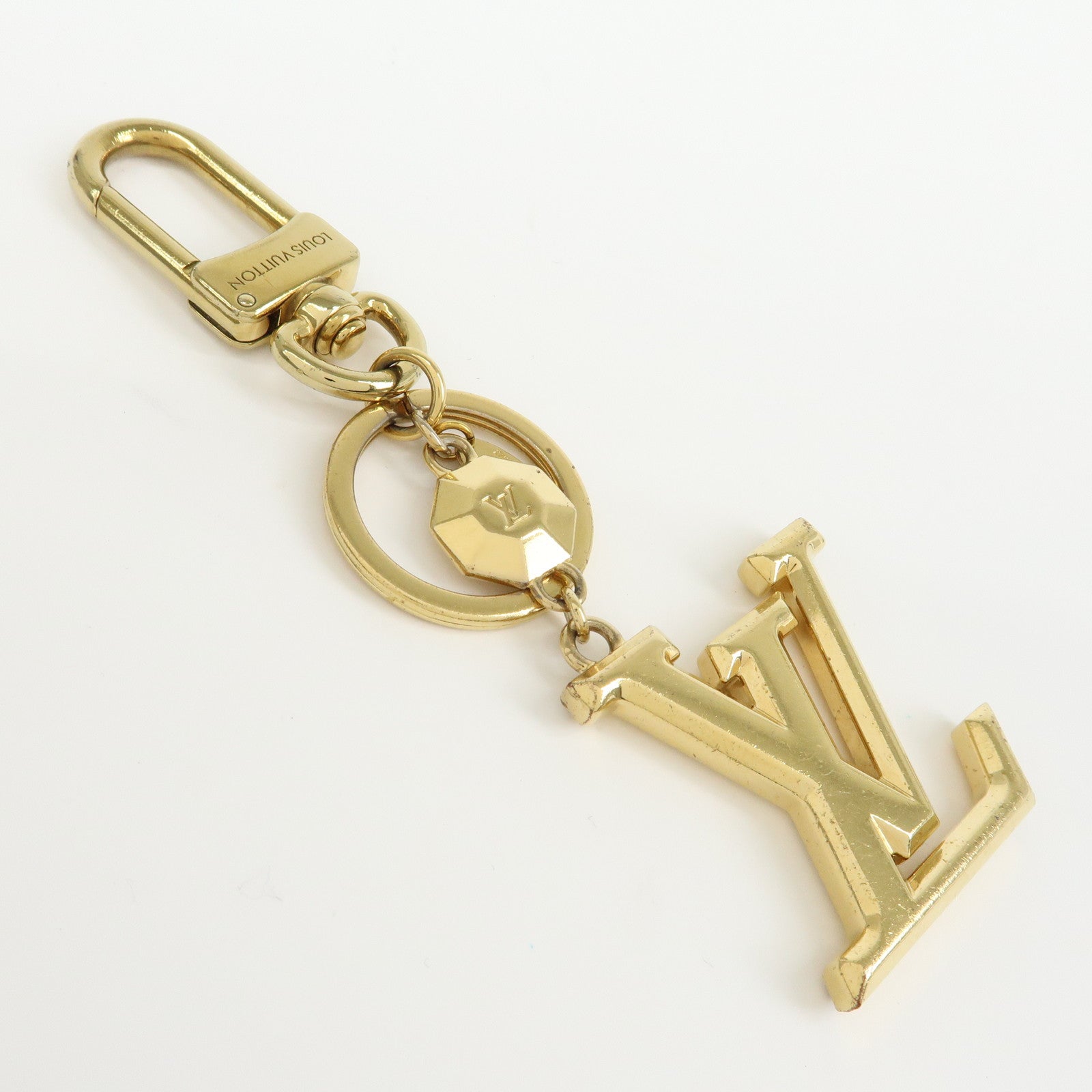 Louis Vuitton Porte Cles LV Facettes Metal Bag Charm Gold M65216