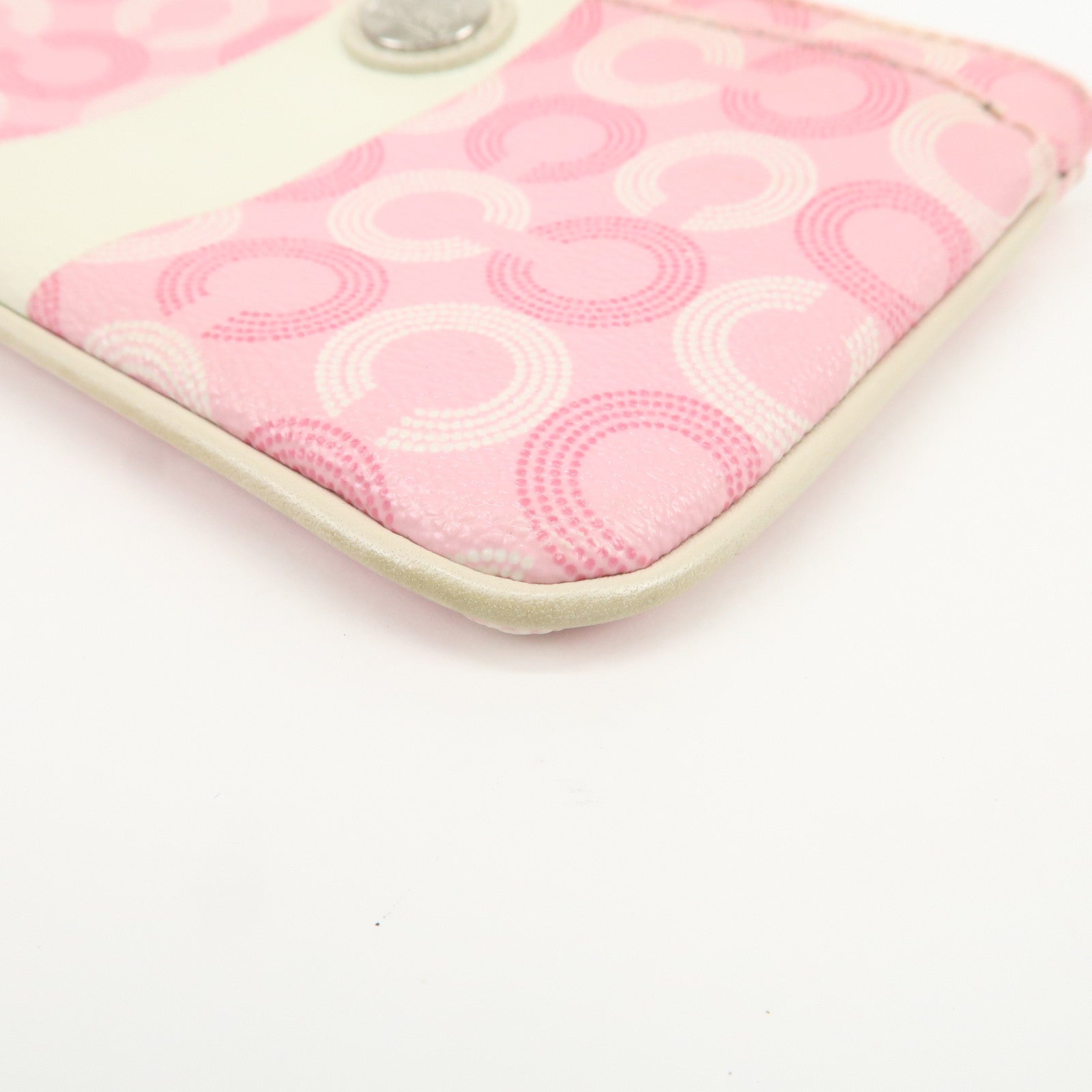 COACH Set of 5 Signature Op Art PVC Leather Wallets Card Coin Case