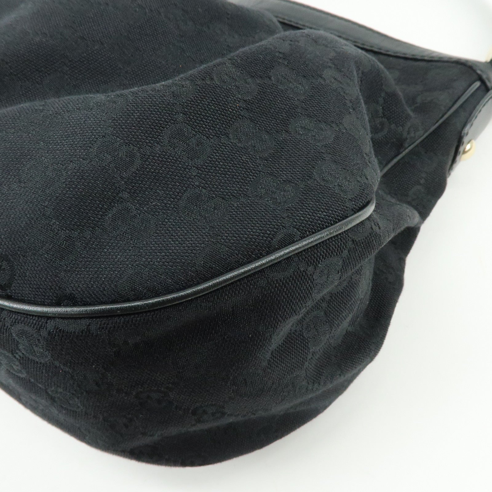 GUCCI Sukey GG Canvas Leather Shoulder Bag Black 232955