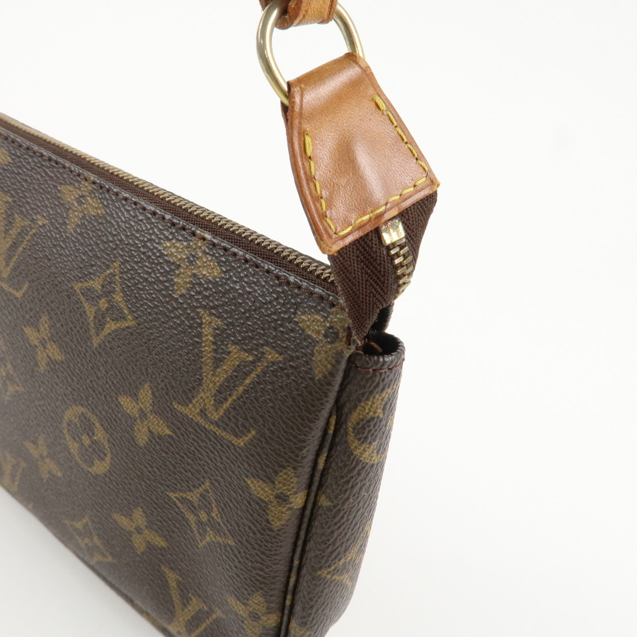 Louis Vuitton Monogram Pochette Accessoires Hand Bag Brown M51980 Used