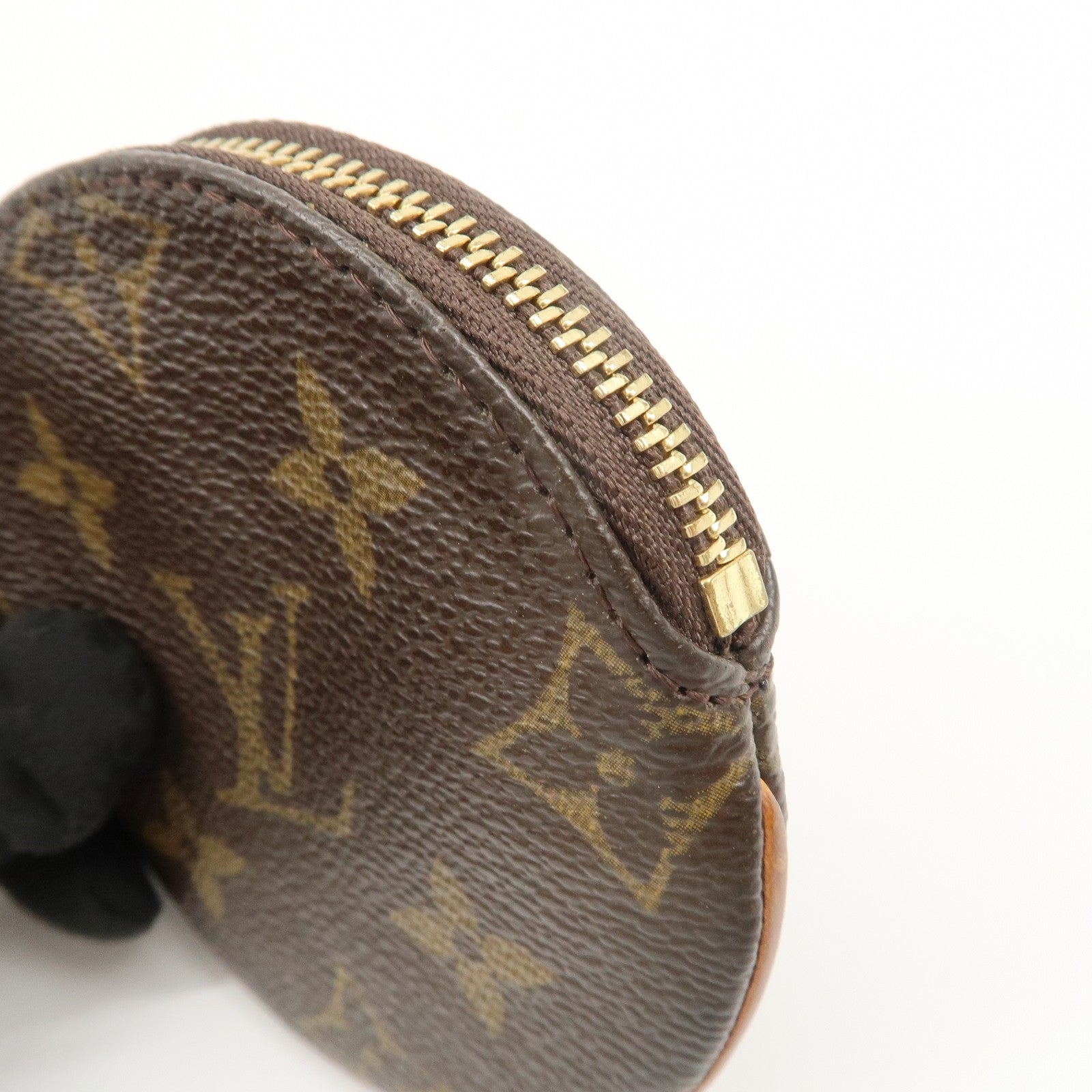 Louis Vuitton Monogram Porte Monnaie Rond Coin Case Brown M61926