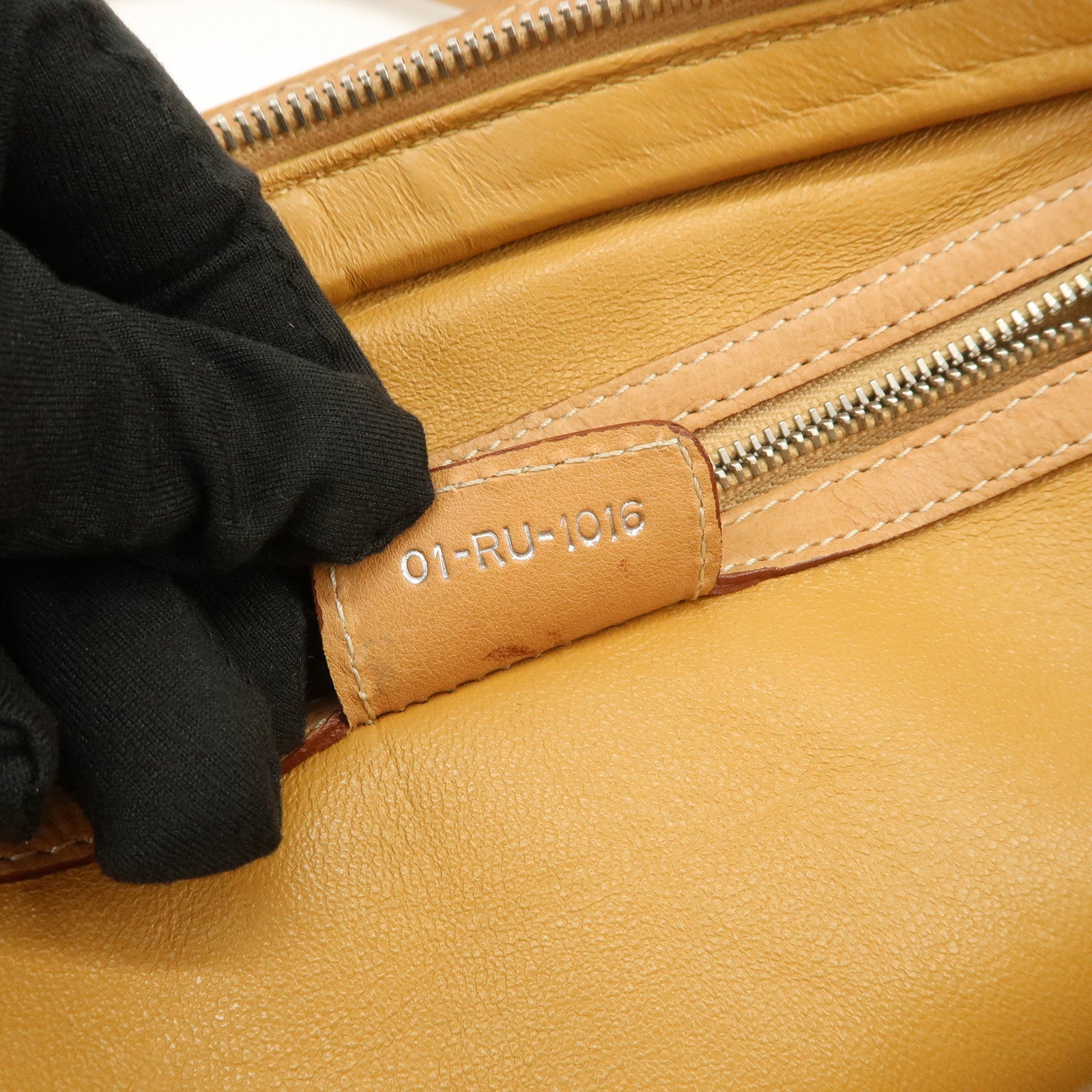 Christian Dior Logo Leather Shoulder Bag Hand Bag Brown