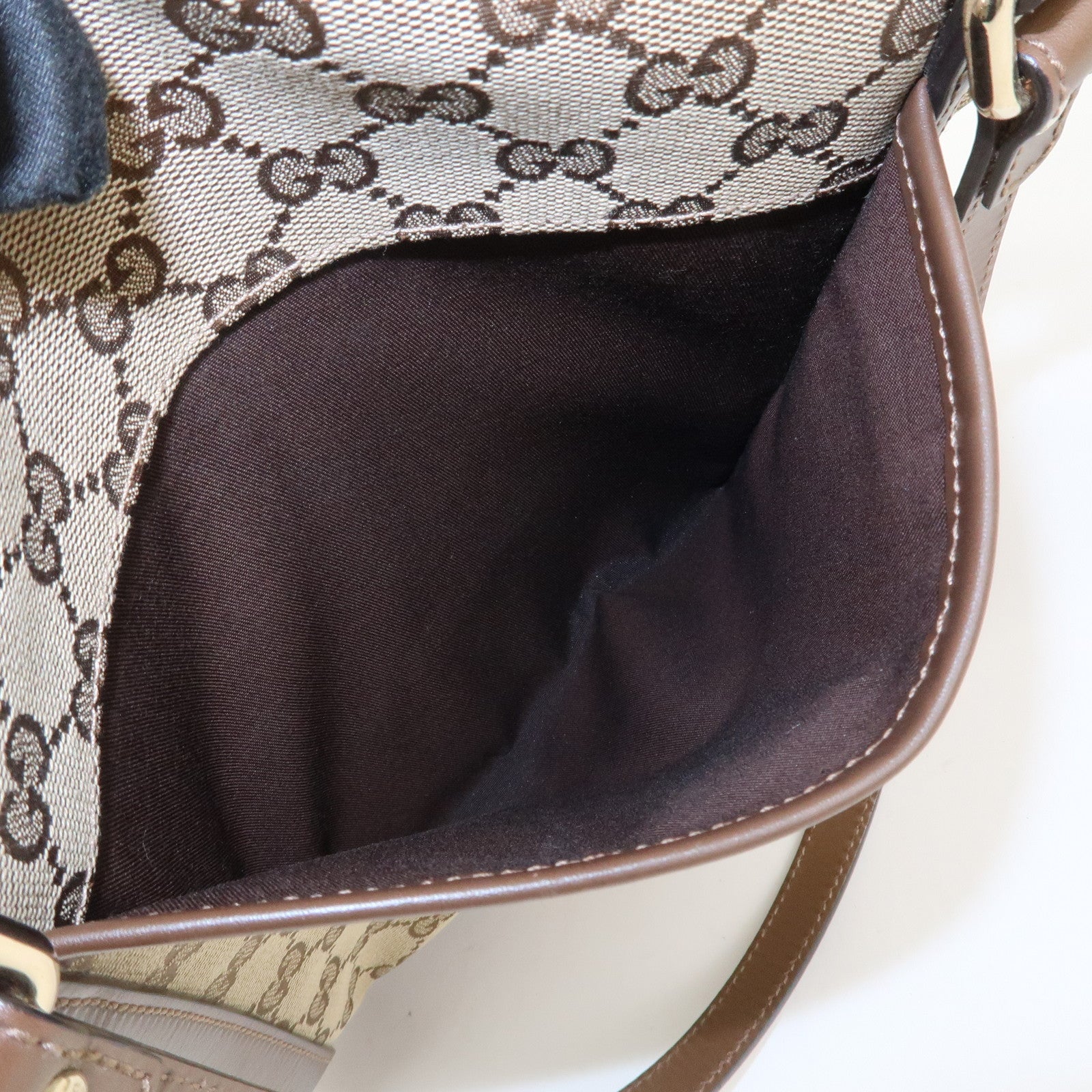 GUCCI GG Monogram Canvas Leather 2Way Tote Bag Beige Brown 388929