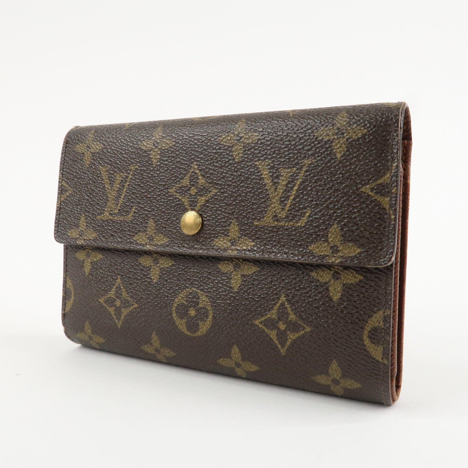 Louis Vuitton Monogram Porte Tresor Etui Papiers Wallet M61202 Used