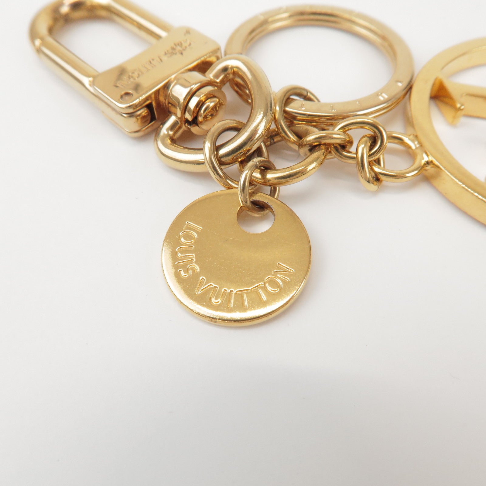 Louis Vuitton Porte Cles LV Circle Metal Bag Charm Gold M68000