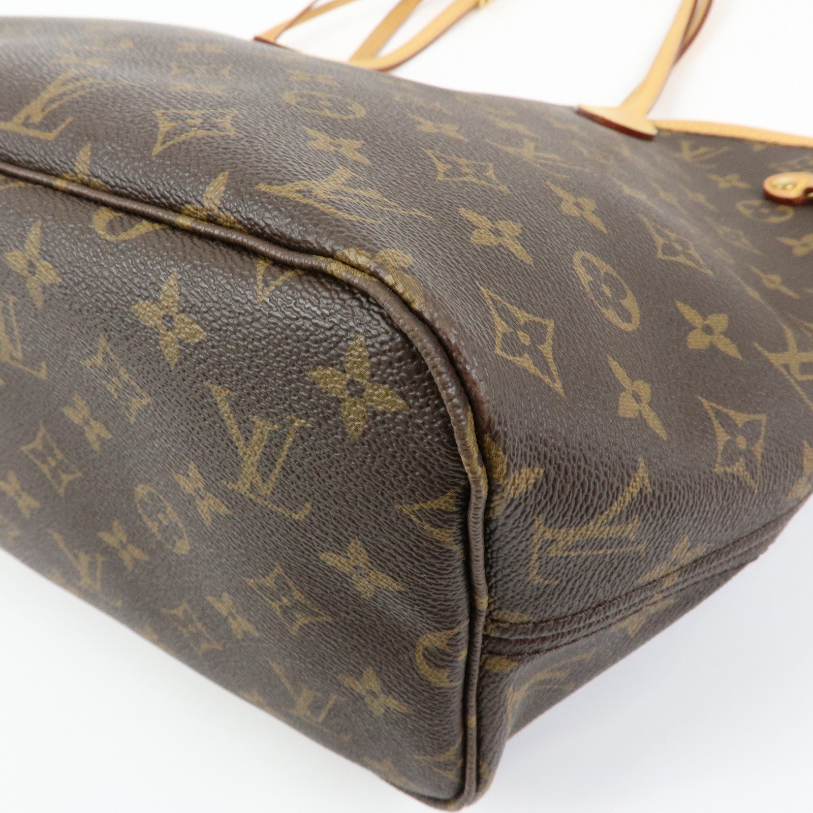 Louis Vuitton Monogram Neverfull MM Tote Shoulder Bag Brown M40156