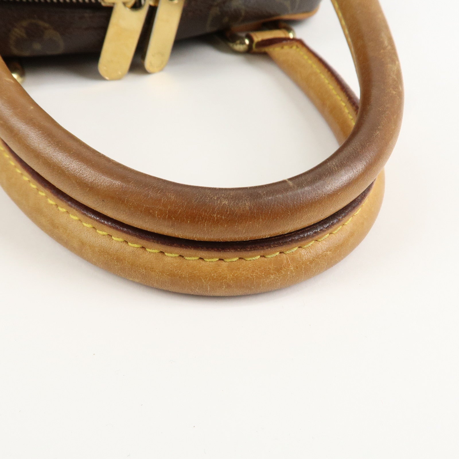 Louis Vuitton Monogram Manhattan PM Hand Bag Brown M40026 Used