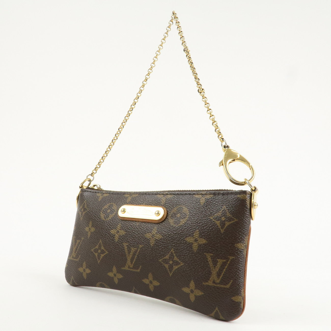 Louis Vuitton Monogram Pochette Milla MM Chain Hand Bag M60094 Used
