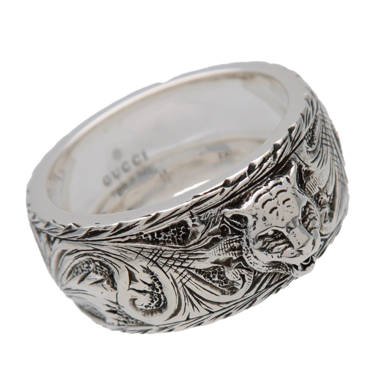 GUCCI Arabesque Ring SV925 Silver #19 US8.5 EU58 HK19.5