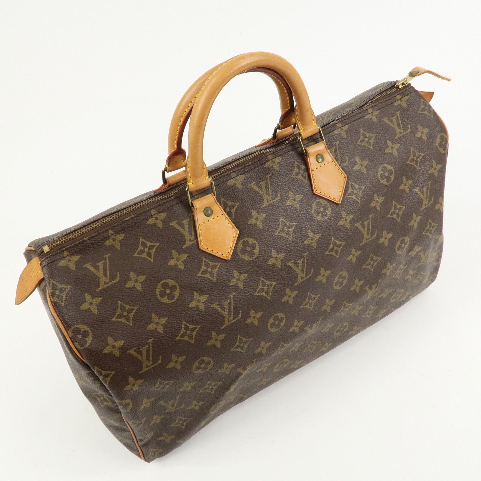 Louis Vuitton Monogram Speedy 40 Hand Bag Boston Bag Brown M41522