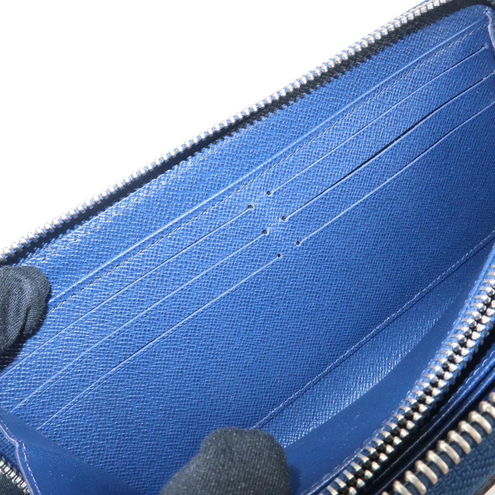 Louis Vuitton Epi leather Zippy Long Wallet Andigo Blue M61873 Used