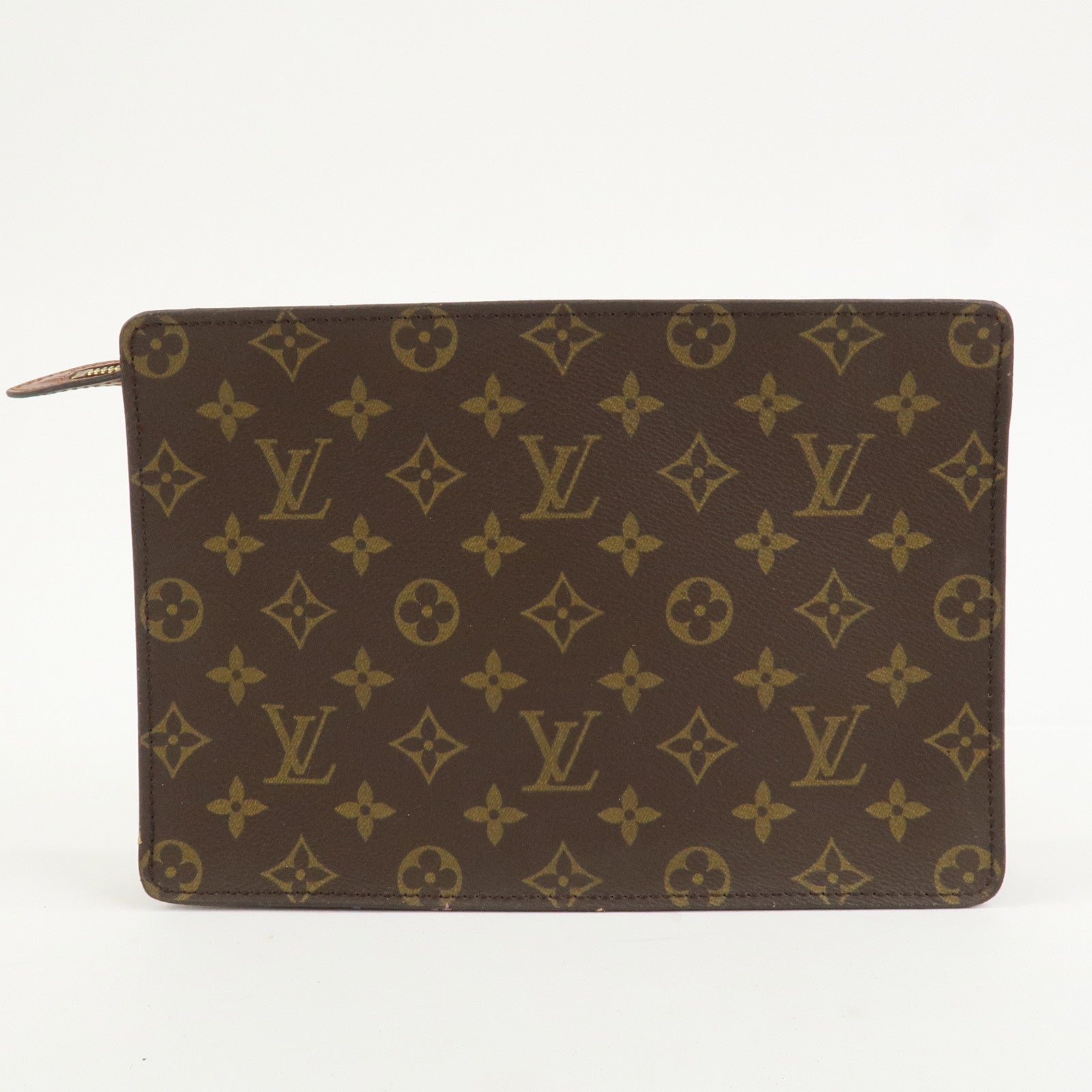 Louis Vuitton Monogram Pochette Homme Clutch Bag Brown M51795