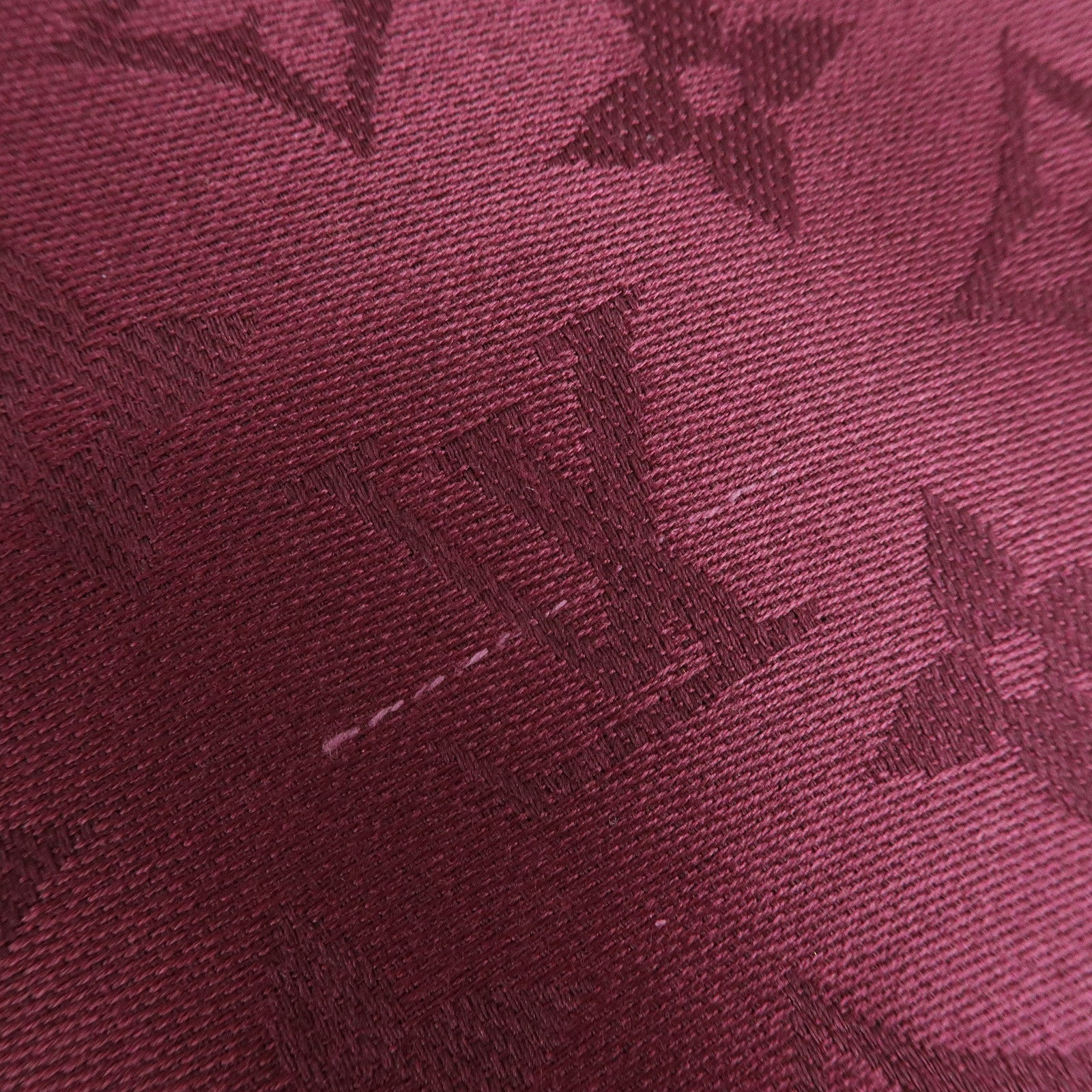 Louis Vuitton Monogram Shawl Silk Wool Large Scarf Burgundy M71359