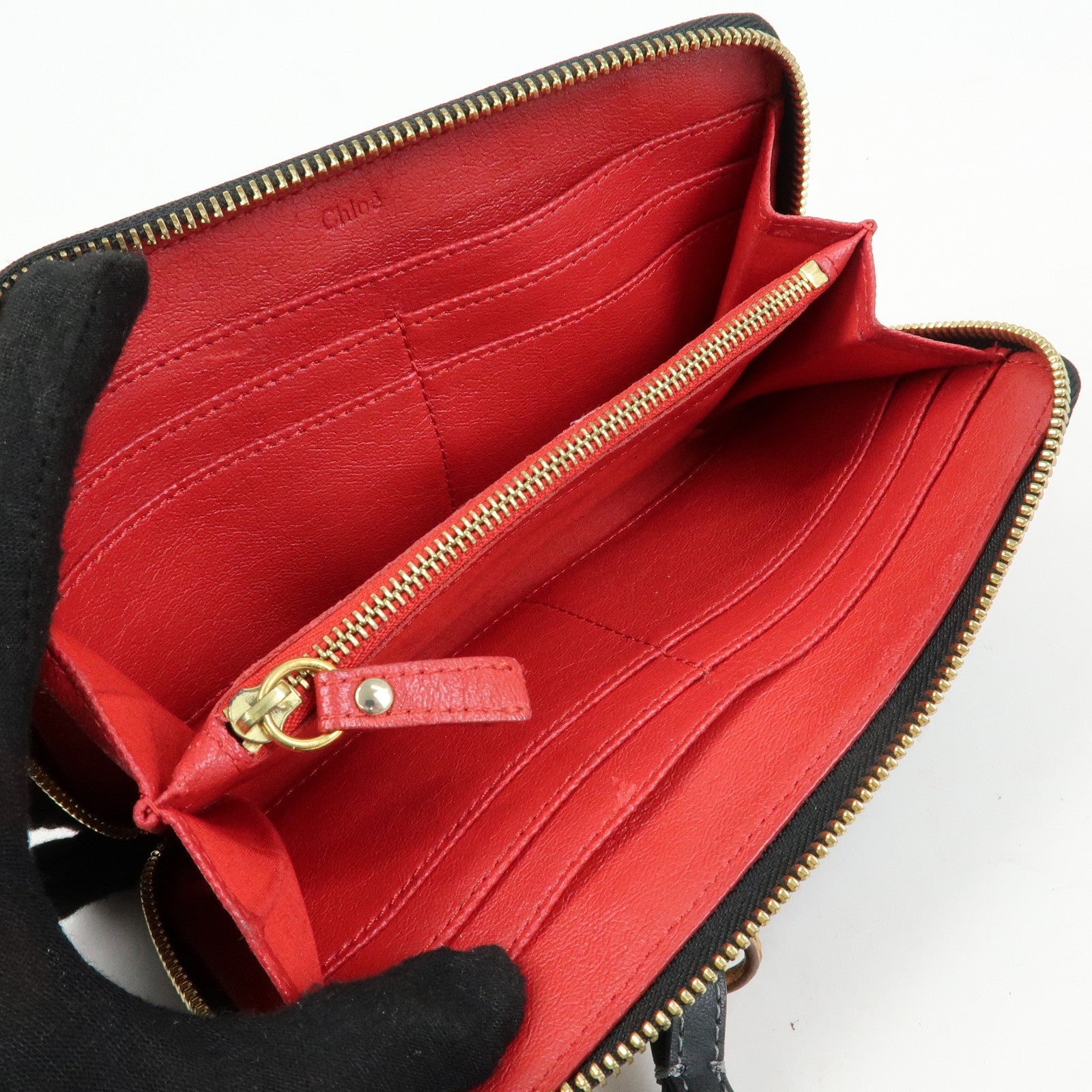 Chloe Paddington Eden Leather Set of Wallet Black