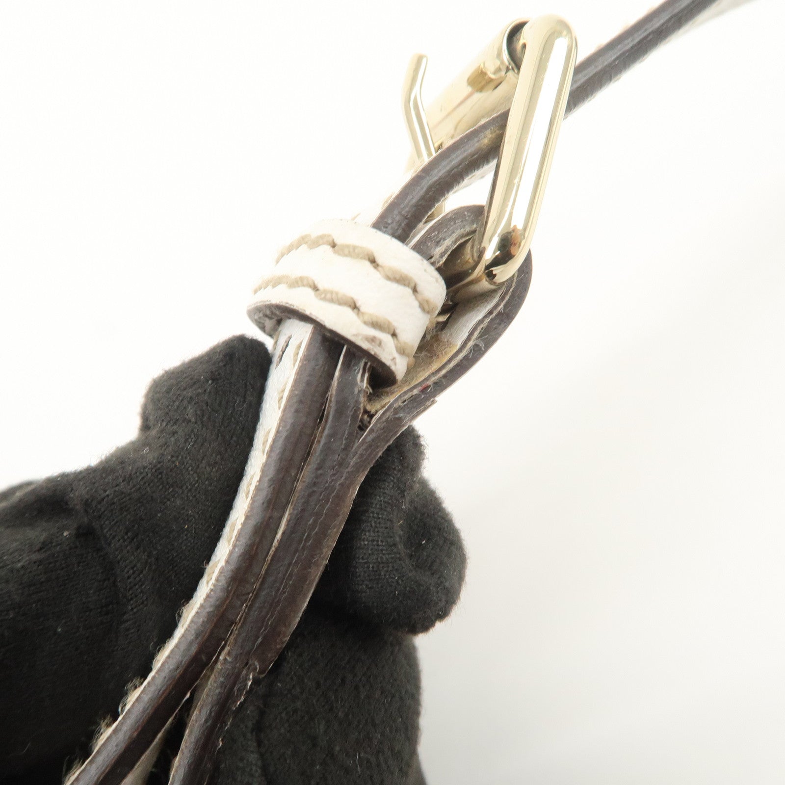 GUCCI Sherry GG Canvas Leather Shoulder Bag Beige Pink 144388