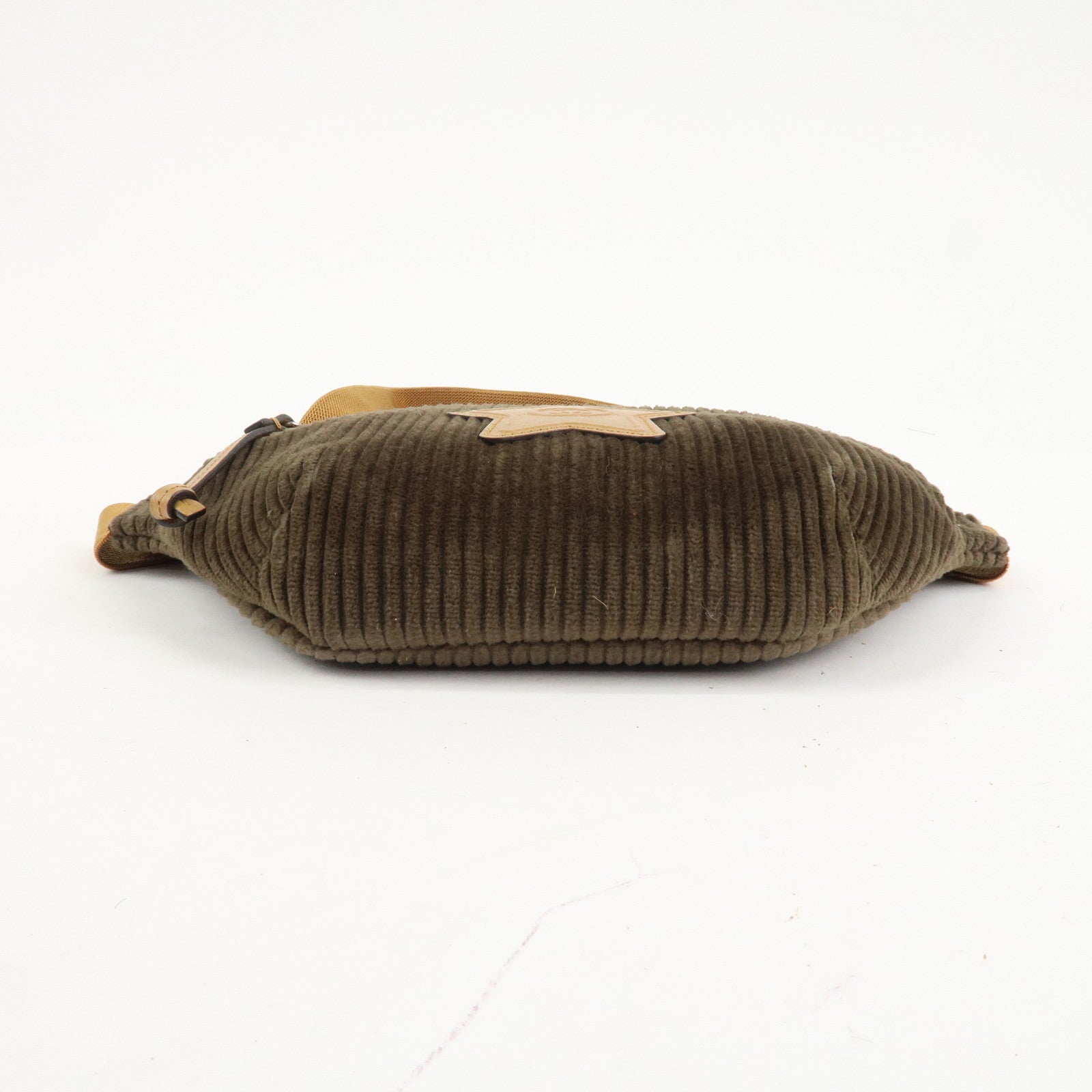 GUCCI Children's Corduroy Body Bag Waist Bag Brown Khaki 502095 Used