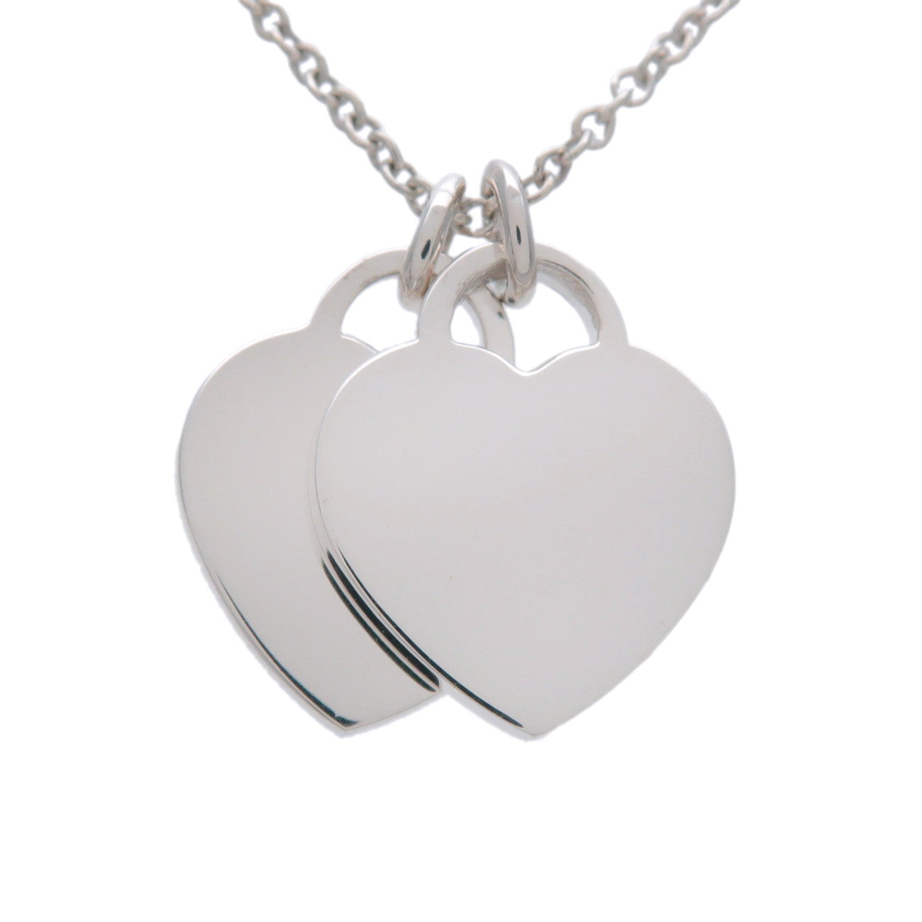 Tiffany & Co Return to Tiffany Mini Double Heart Tag Necklace SV925